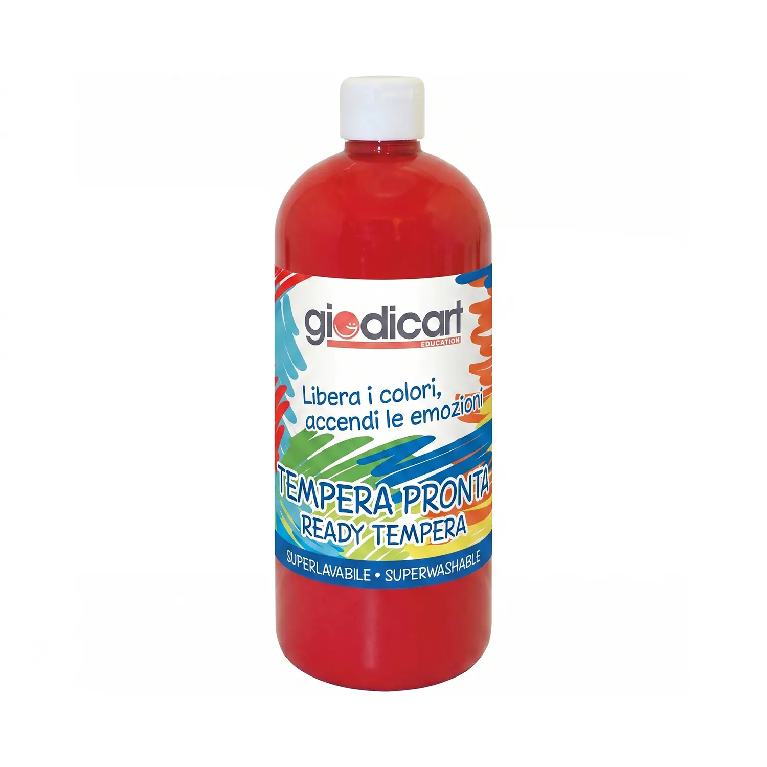 Tempera Pronta Giodicolor 1000 ml Rosso Scarlatto - Tempere