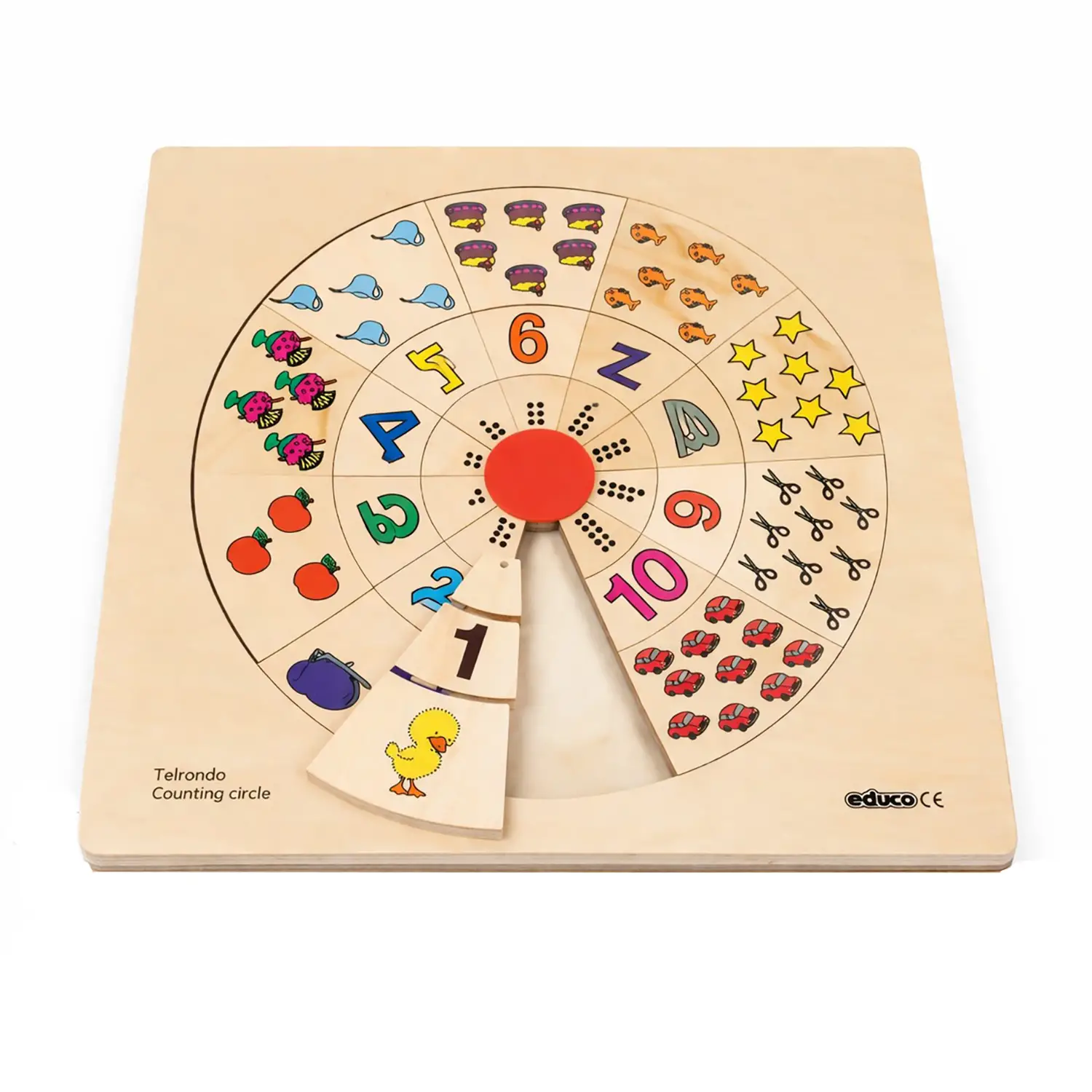 Gioco del Conteggio in Legno – Vassoio con Tessere fino a 10 - Classificazione e matematica