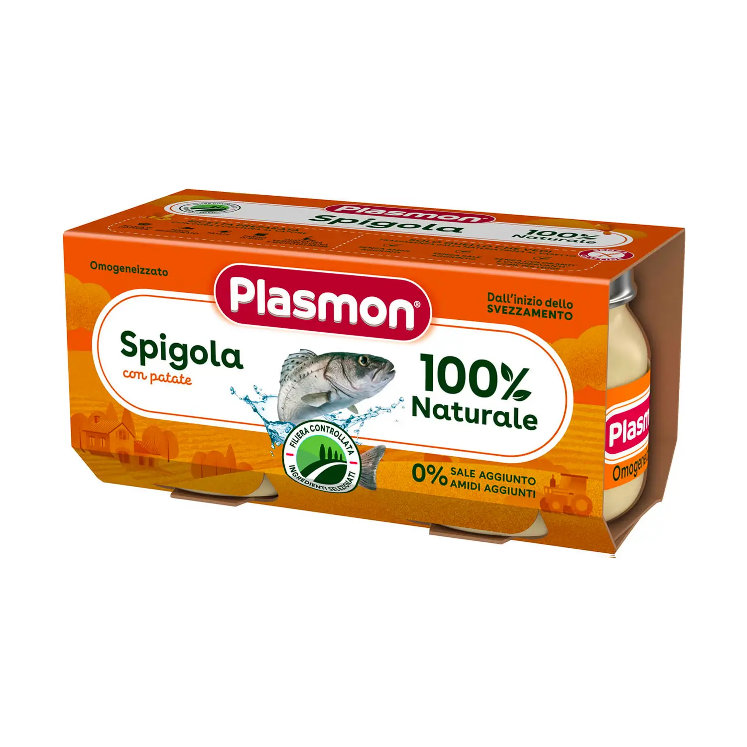 Omogeneizzato Pesce 2x80 gr. Spigola con Verdure - omogeneizzati