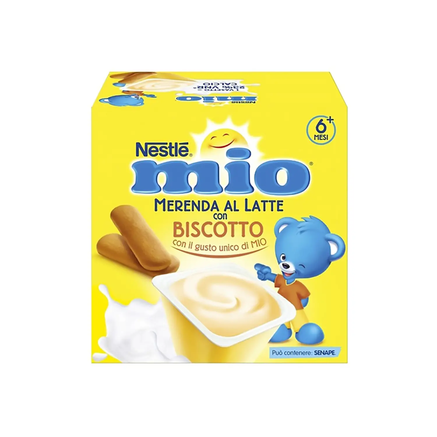 Nestlé Mio Merenda Latte e Biscotto 4x100g – Merenda Nutriente per Bambini* - merende