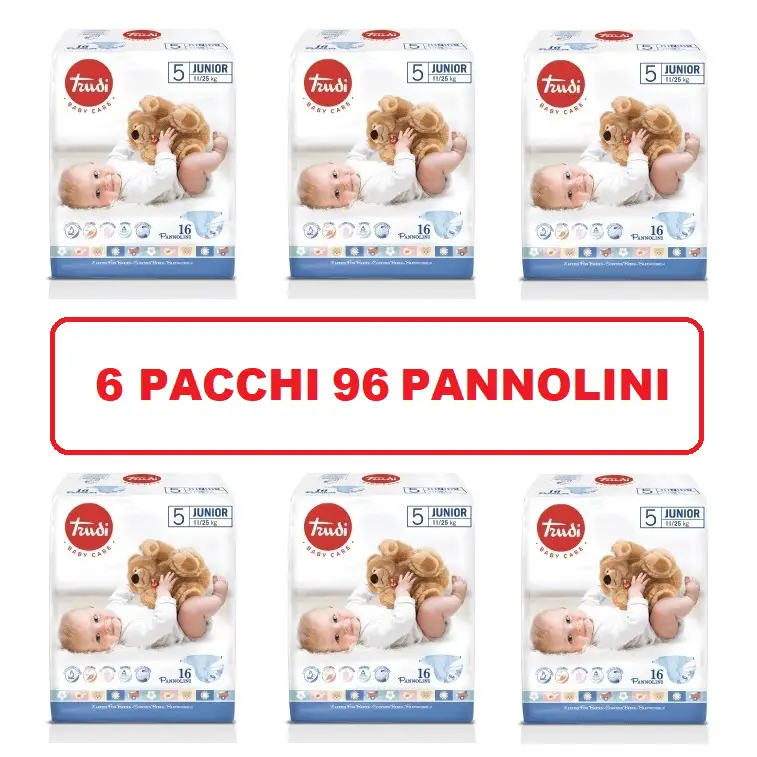 Trudi Baby Care Junior 11/25 Kg • 16 Pannolini - pannolini e salviettine