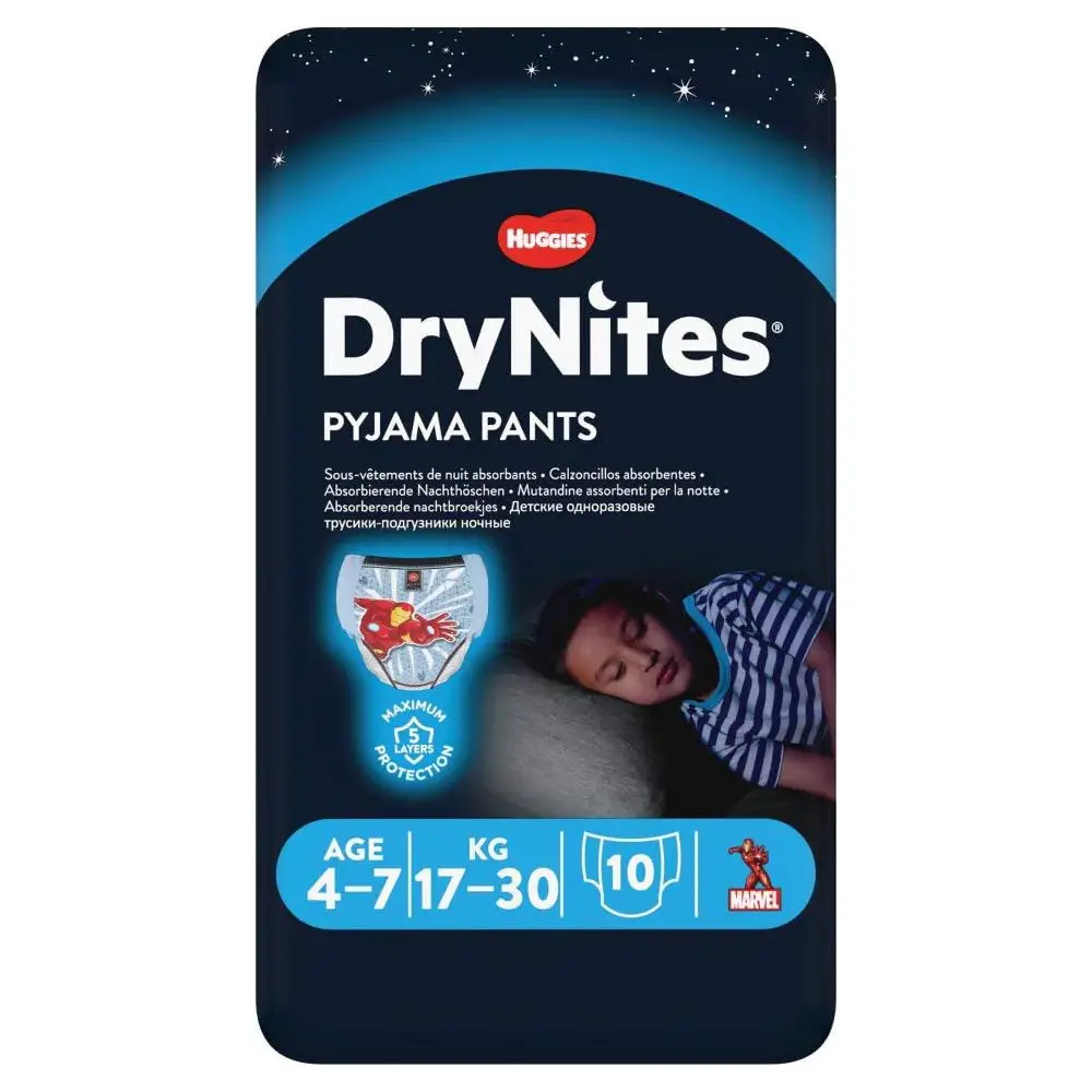 Mutandina Drynites 4-7A Boy 17-30 Kg 10 Pezzi - pannolini e salviettine