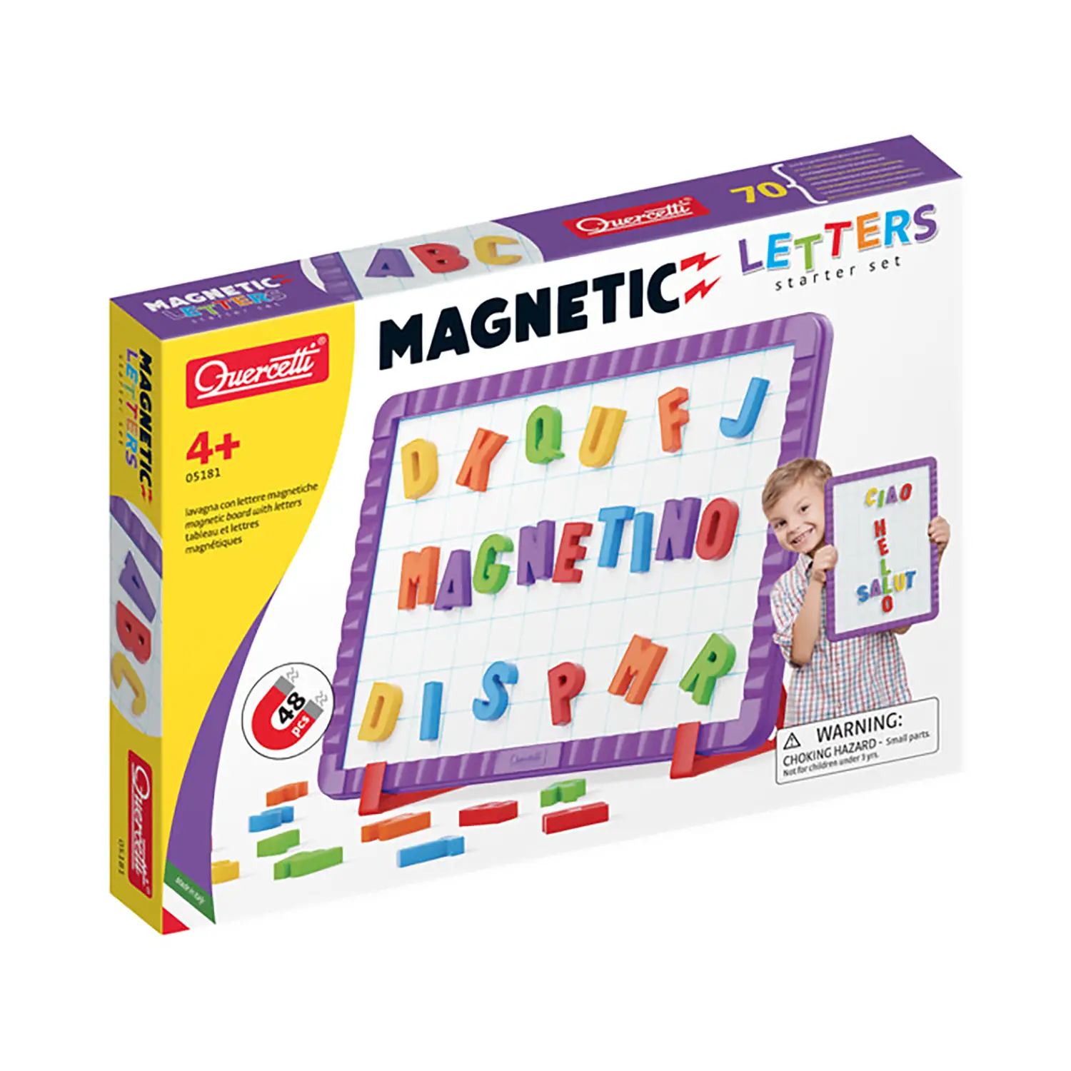 Magnetino Lavagna con 48 Lettere Maiuscole - lavagne banchi scuola