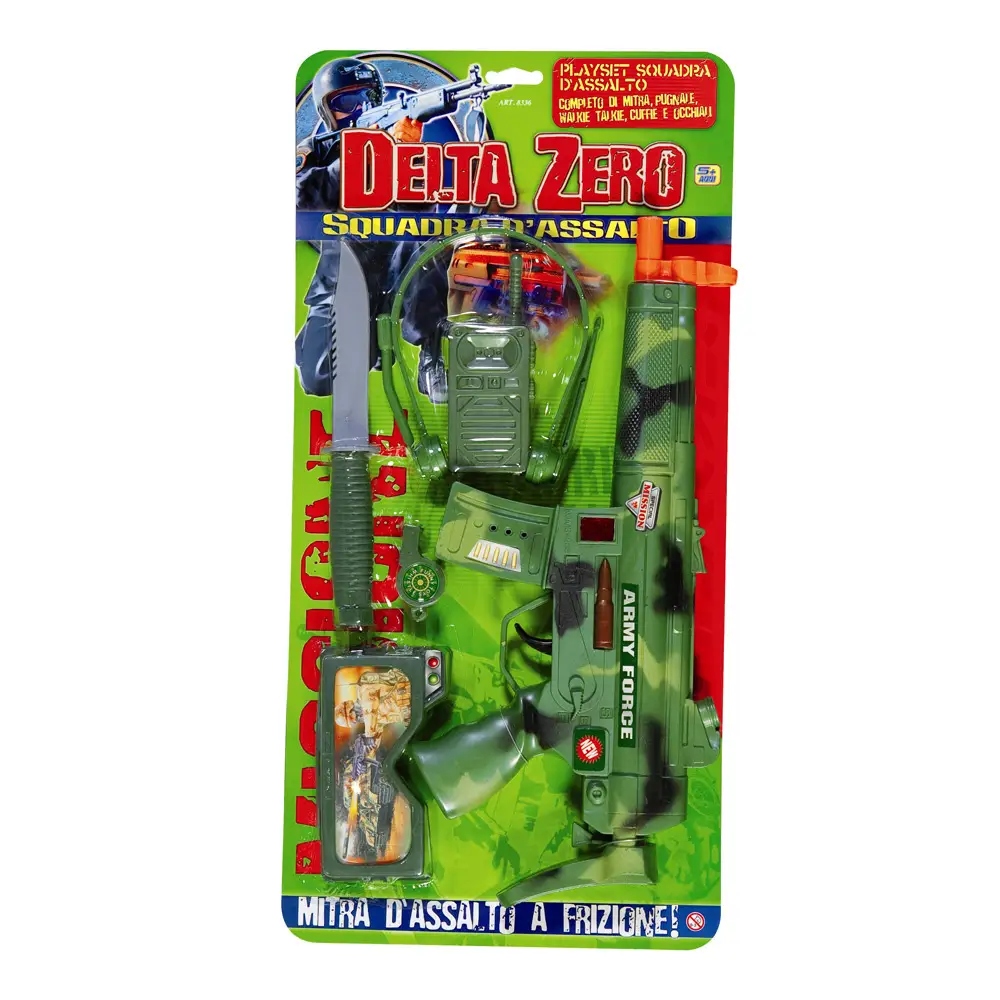 Delta Zero Mitra Militare con Accessori - armi soldatini