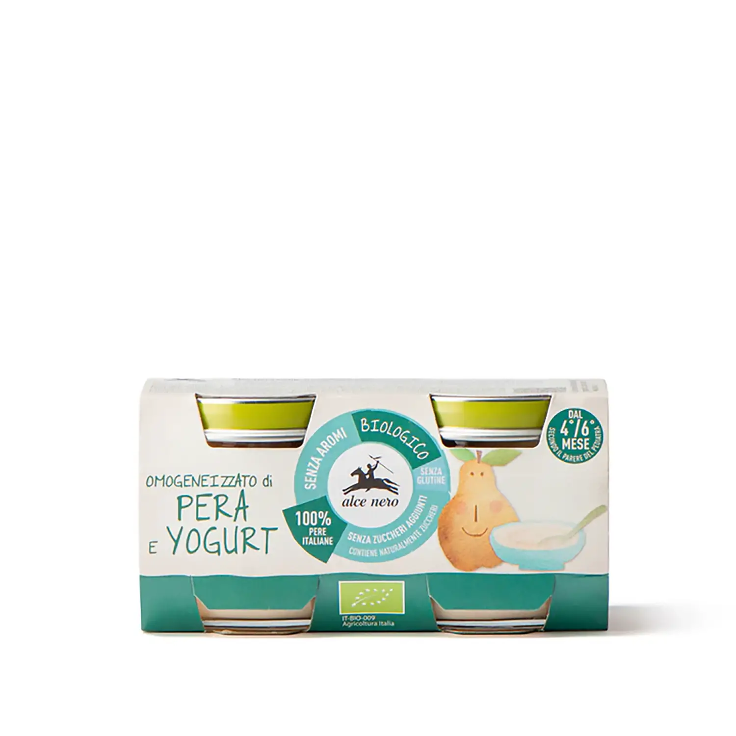 Omogeneizzato Frutts Alce Nero gr.80x2 Pera e Yogurt - omogeneizzati
