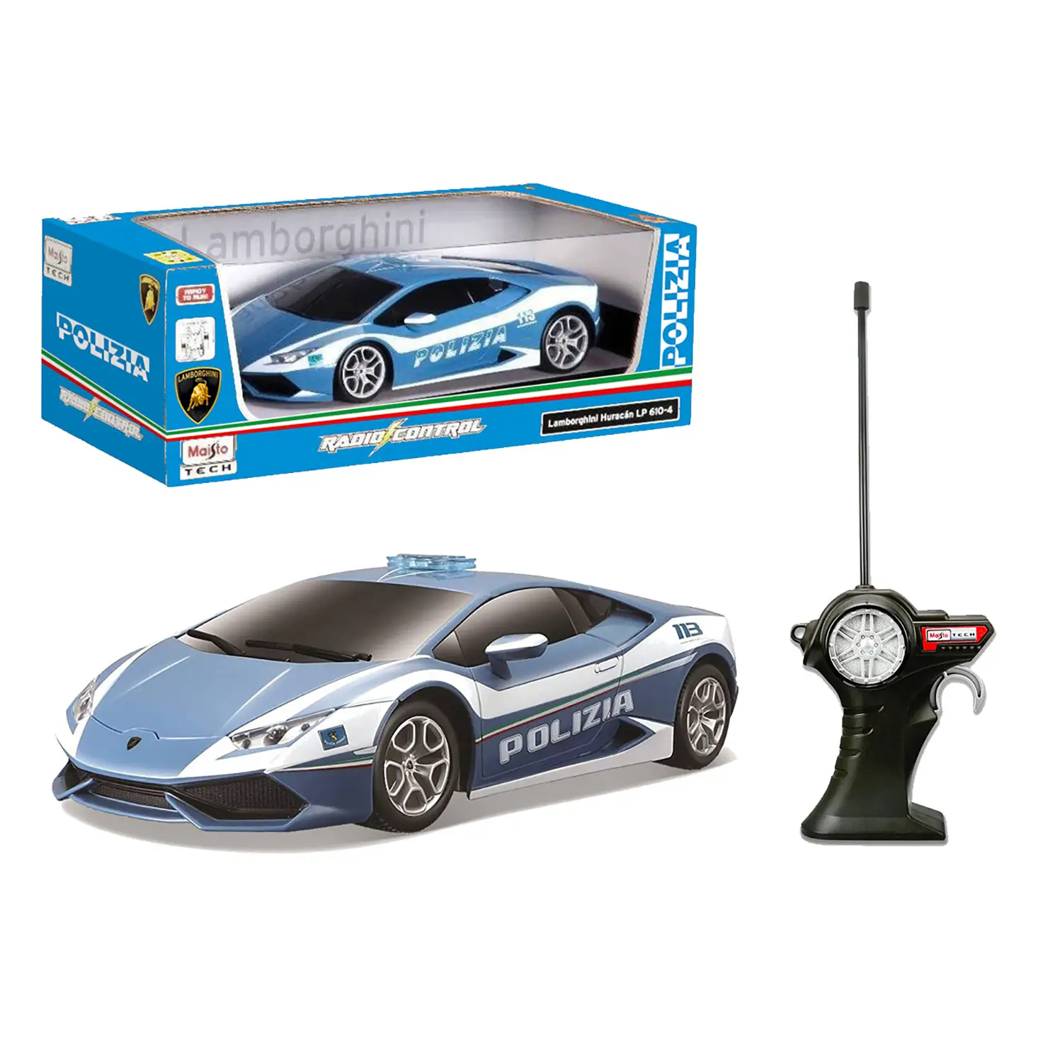 Auto Radiocomandata Lamborghini Huracán Polizia – Scala 1:24 Polistil/Maisto - radiocomandi