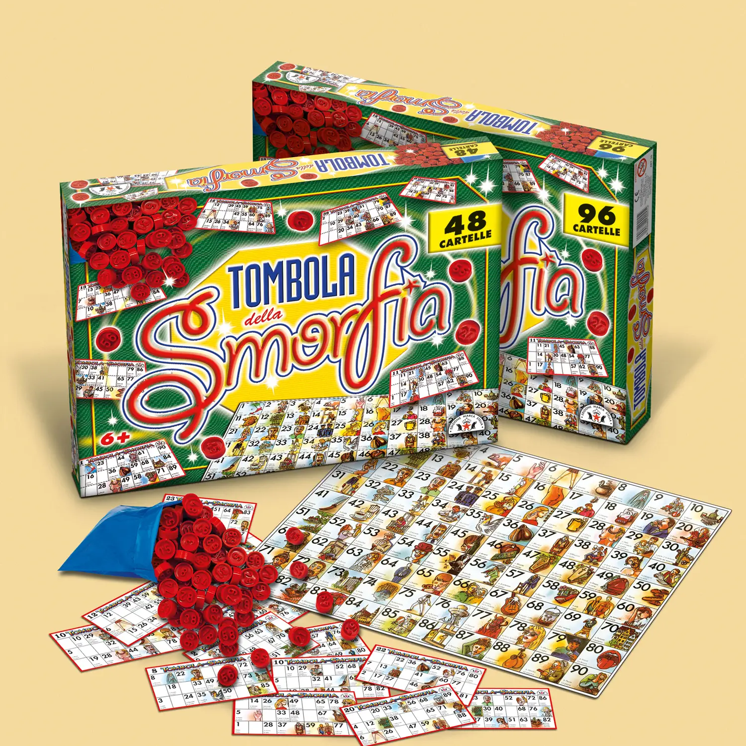 Tombola della Smorfia 48 Cartelle - giochi di società