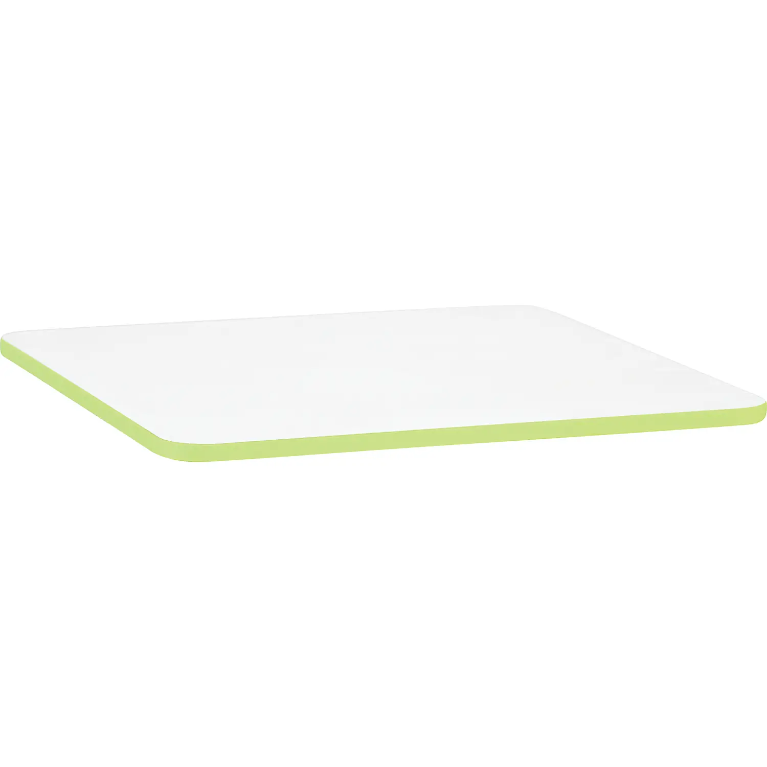 Top Tavolo Rettangolare 115x65 Bianco con Bordo Lime - Tavoli e piani di lavoro