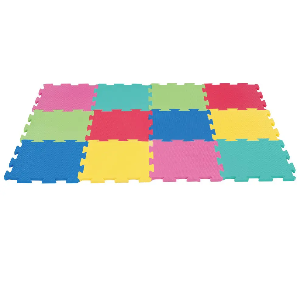 Set Tappetini Puzzle Mat Color, 36 Mattonelle cm. 30x30, Senza Bordi - Primi giochi
