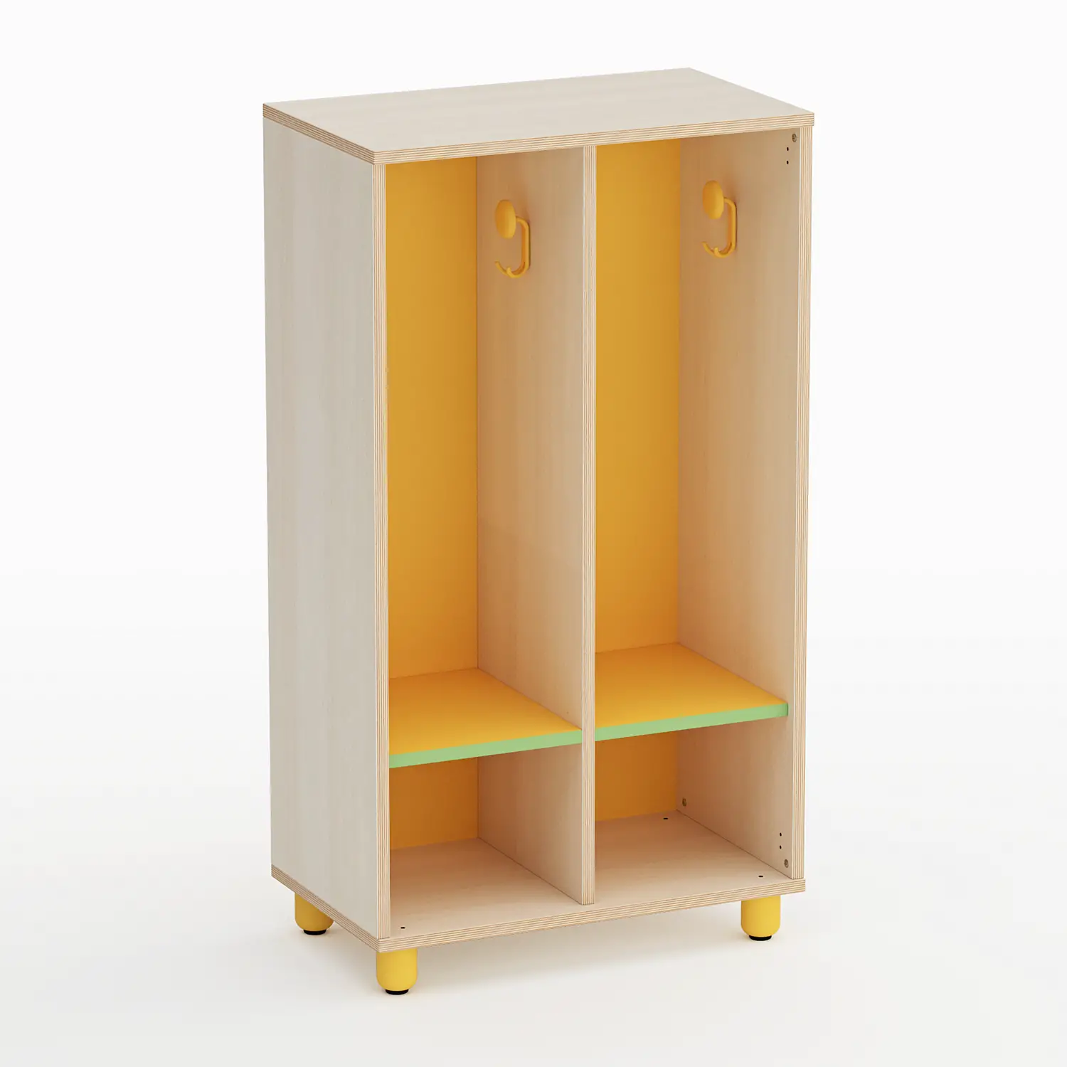Mobile Scuola Infanzia Easy Line Spogliatoio a Giorno Giallo - Conforme CAM - Arredo Nido e Infanzia