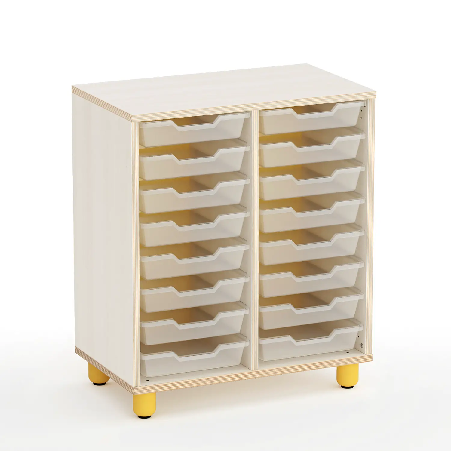 Mobile Scuola Infanzia Easy Line 16 Cassetti Giallo - Conforme CAM - Arredo Nido e Infanzia