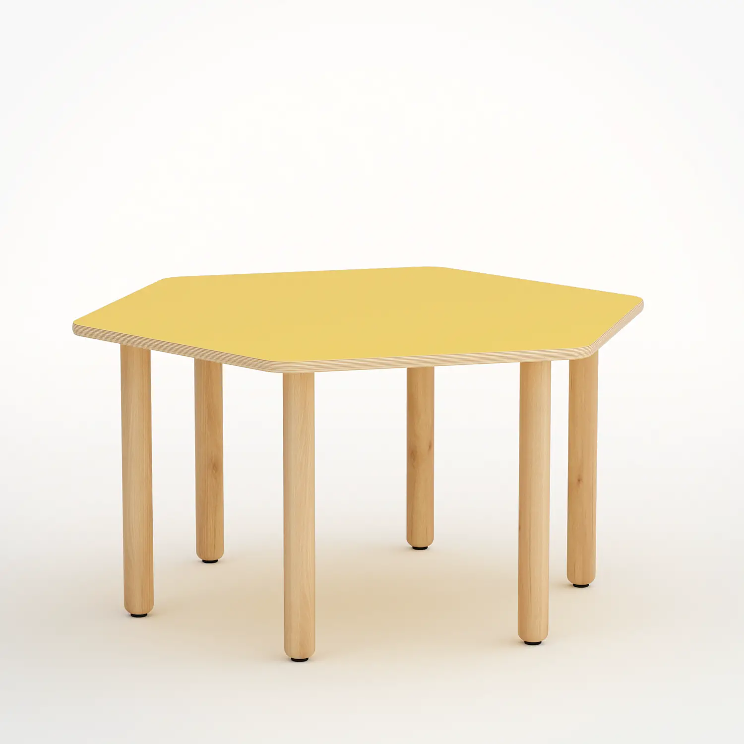 Tavolo Forma Esagonale H 52 Cm - Misura 2 - Giallo Per Scuole D'infanzia - Conforme CAM - Cattedre e tavoli lavoro