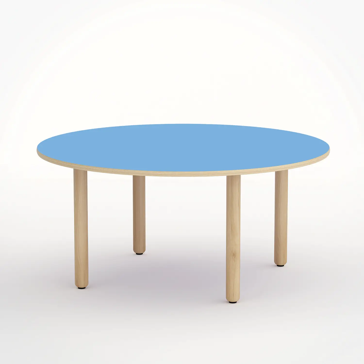 TAVOLO ONDA CIRCOLARE H 58 CM - MISURA 3 - BLU ORIZZONTE - Cattedre e tavoli lavoro