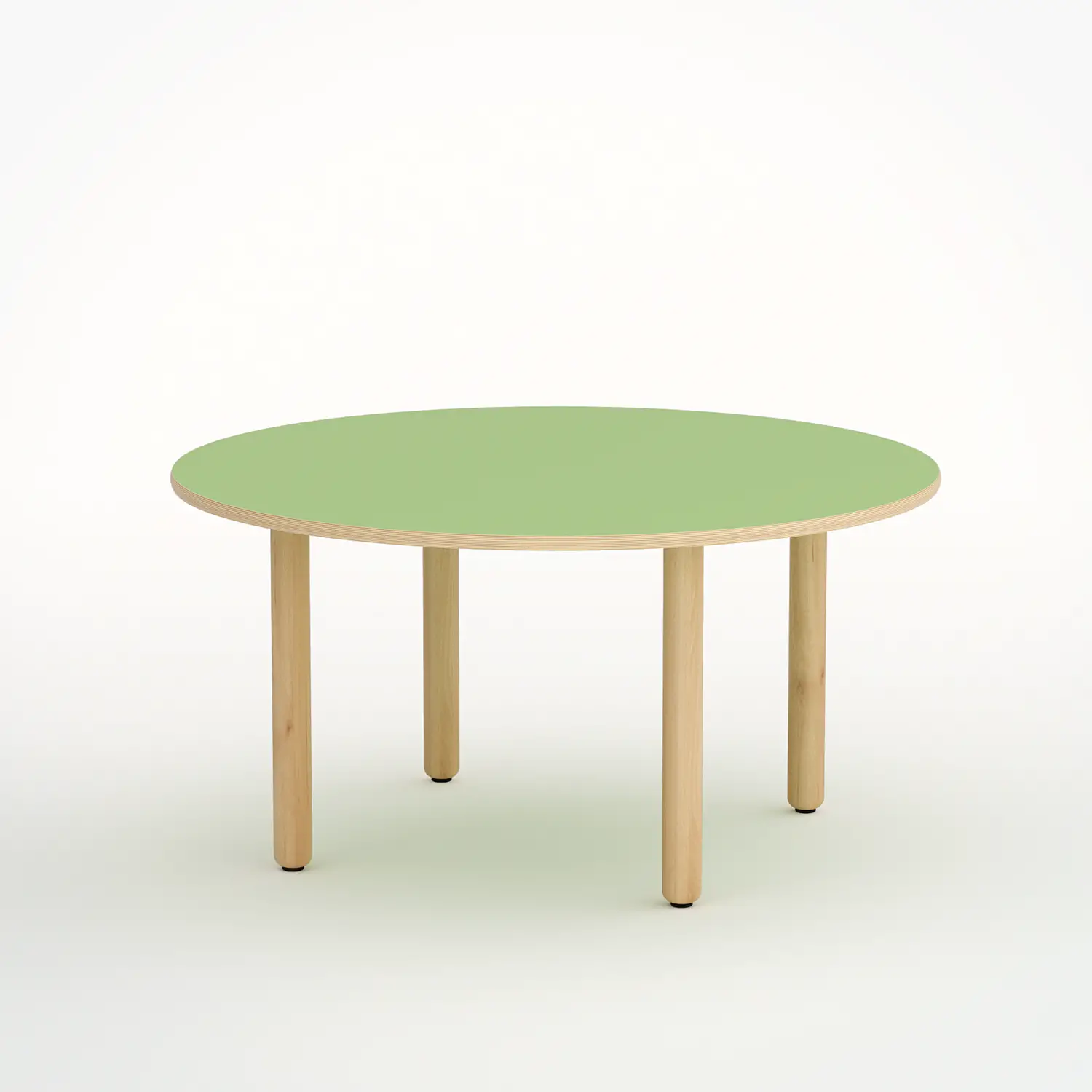 Tavolo Onda Circolare Verde H 58 cm – Misura 3, Ø 120 cm - Tavoli e Cattedre