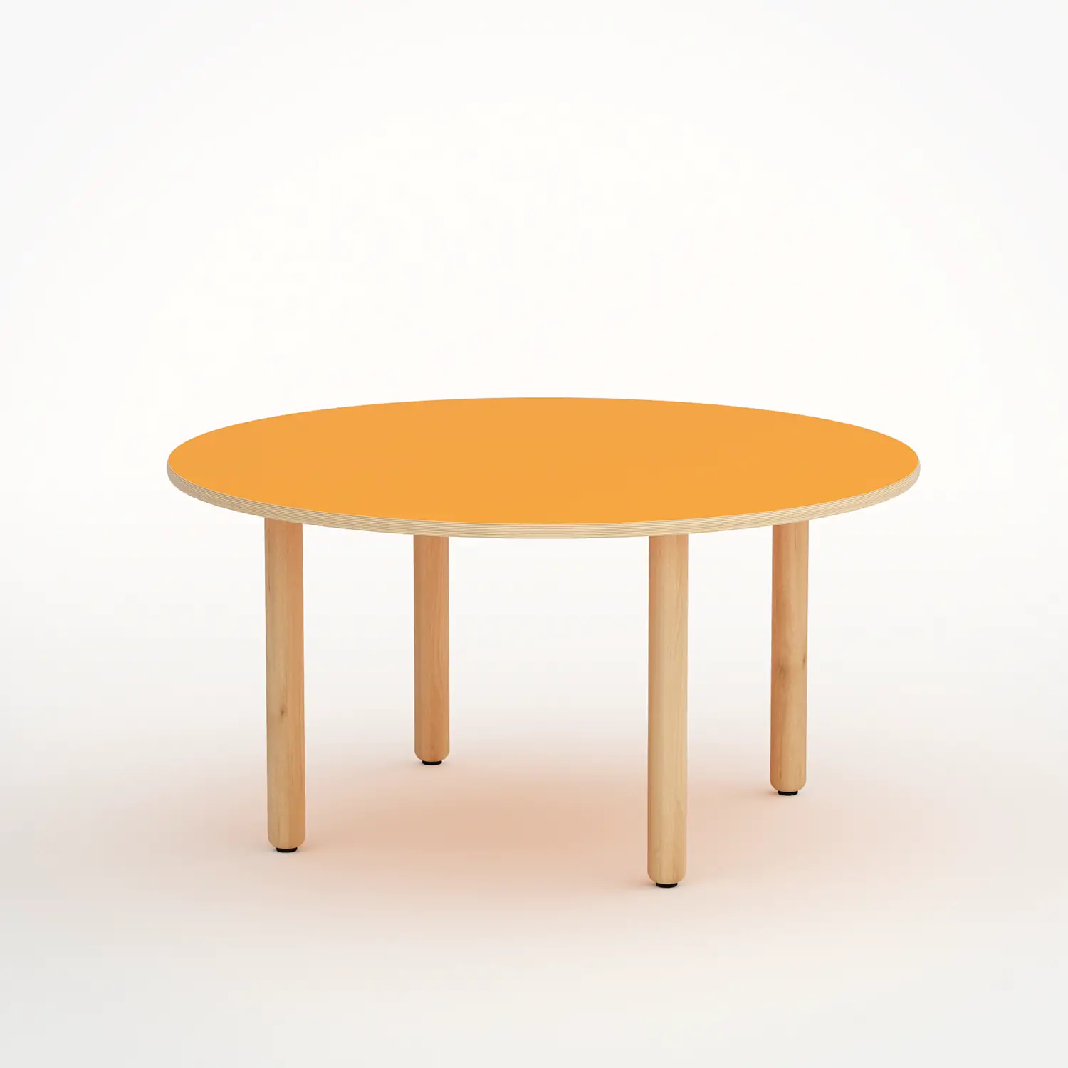 Tavolo Onda Circolare H 46 Cm - Misura 1 - Arancio Per La Scuola Nidi D'infanzia - Conforme CAM - Cattedre e tavoli lavoro