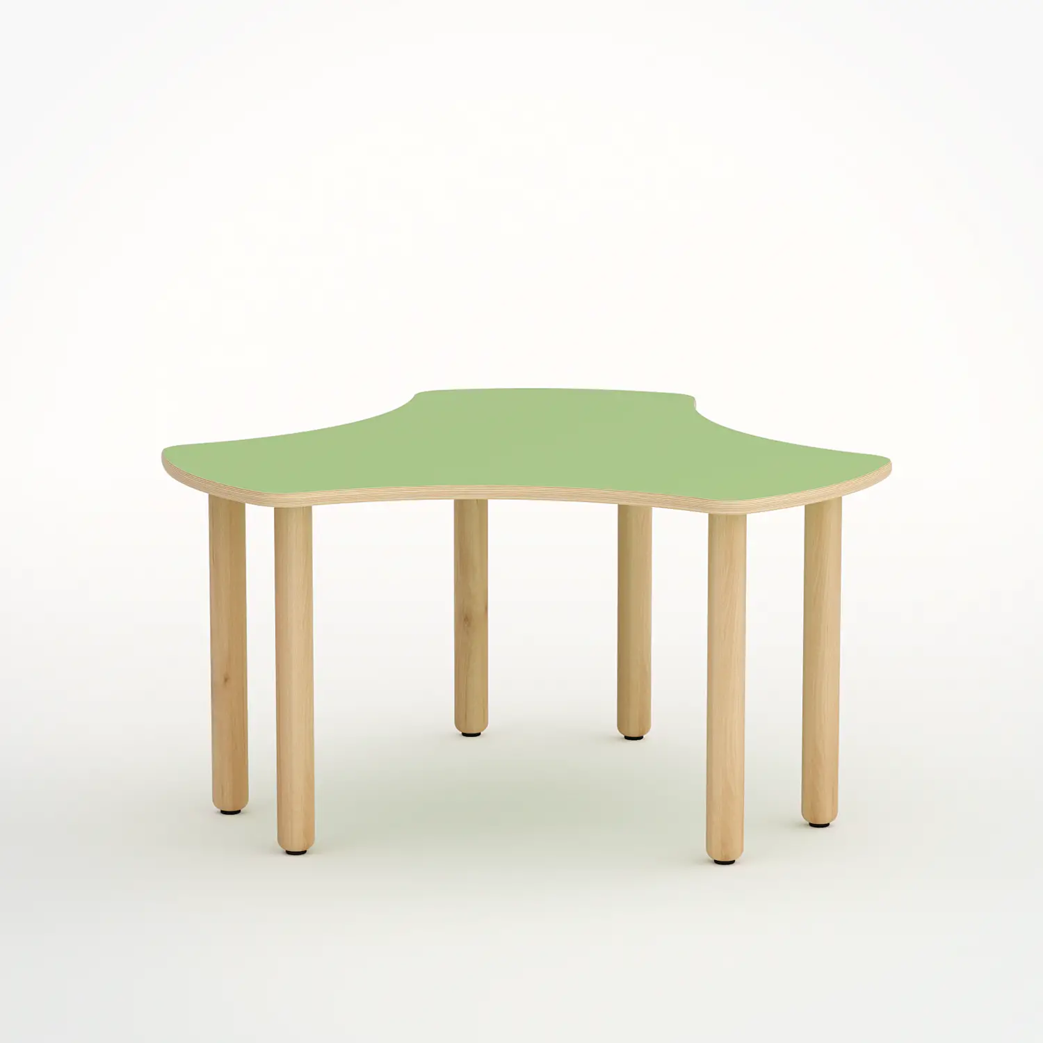 TAVOLO ONDA ESATONDO H 58 CM - MISURA 3 - VERDE - Cattedre e tavoli lavoro