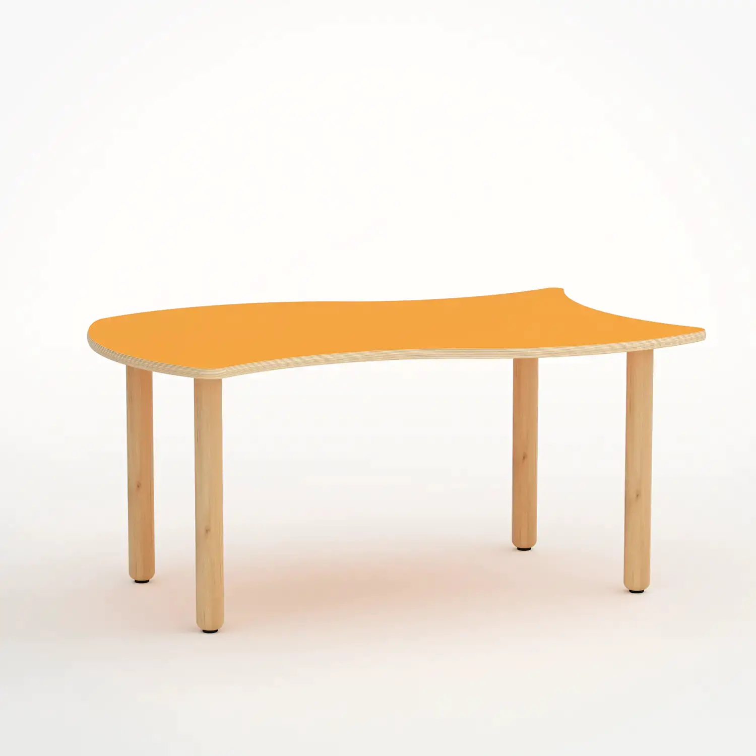 Tavolo Onda Reverso H 46 Cm - Misura 1 - Giallo Per Nidi D'infanzia - Conforme CAM - Cattedre e tavoli lavoro