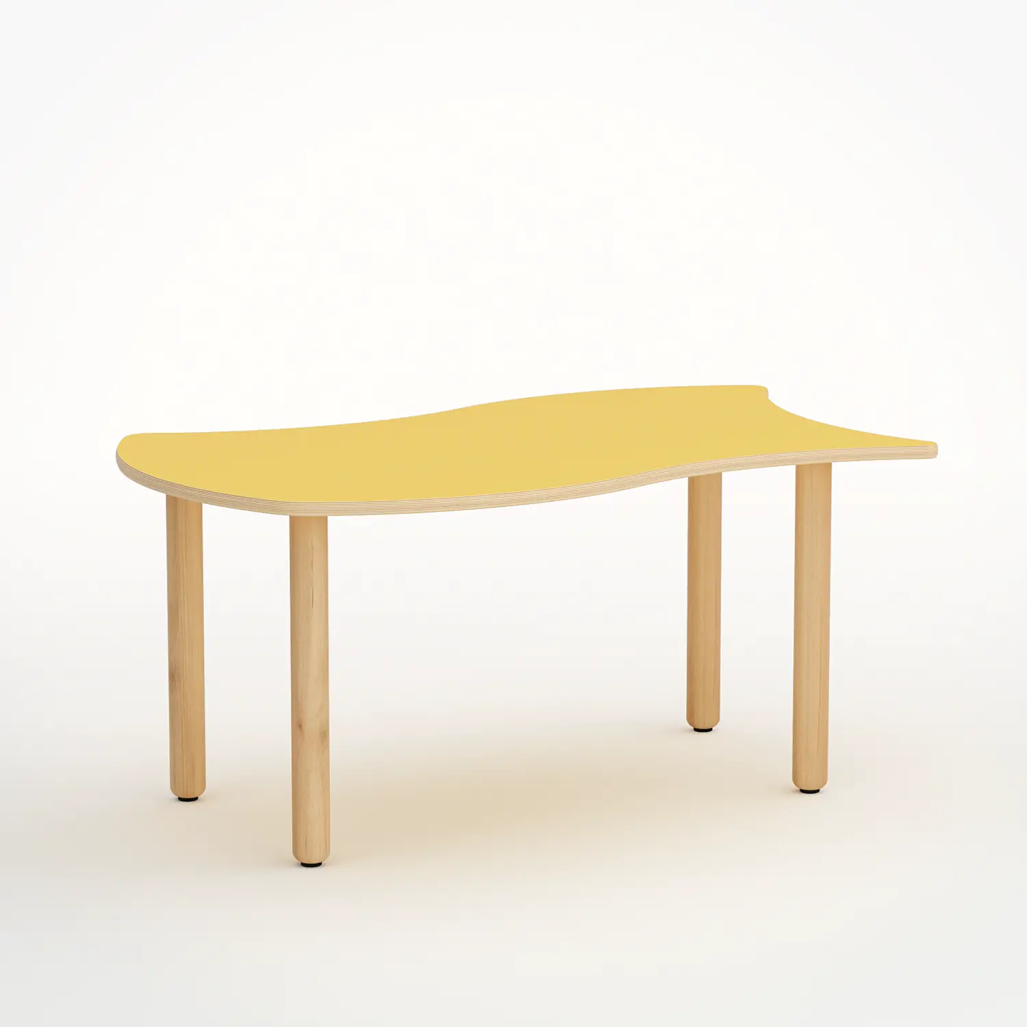 Tavolo Onda Reverso H 52 Cm - Misura 2 - Giallo La Scuola D'infanzia - Conforme CAM - Cattedre e tavoli lavoro