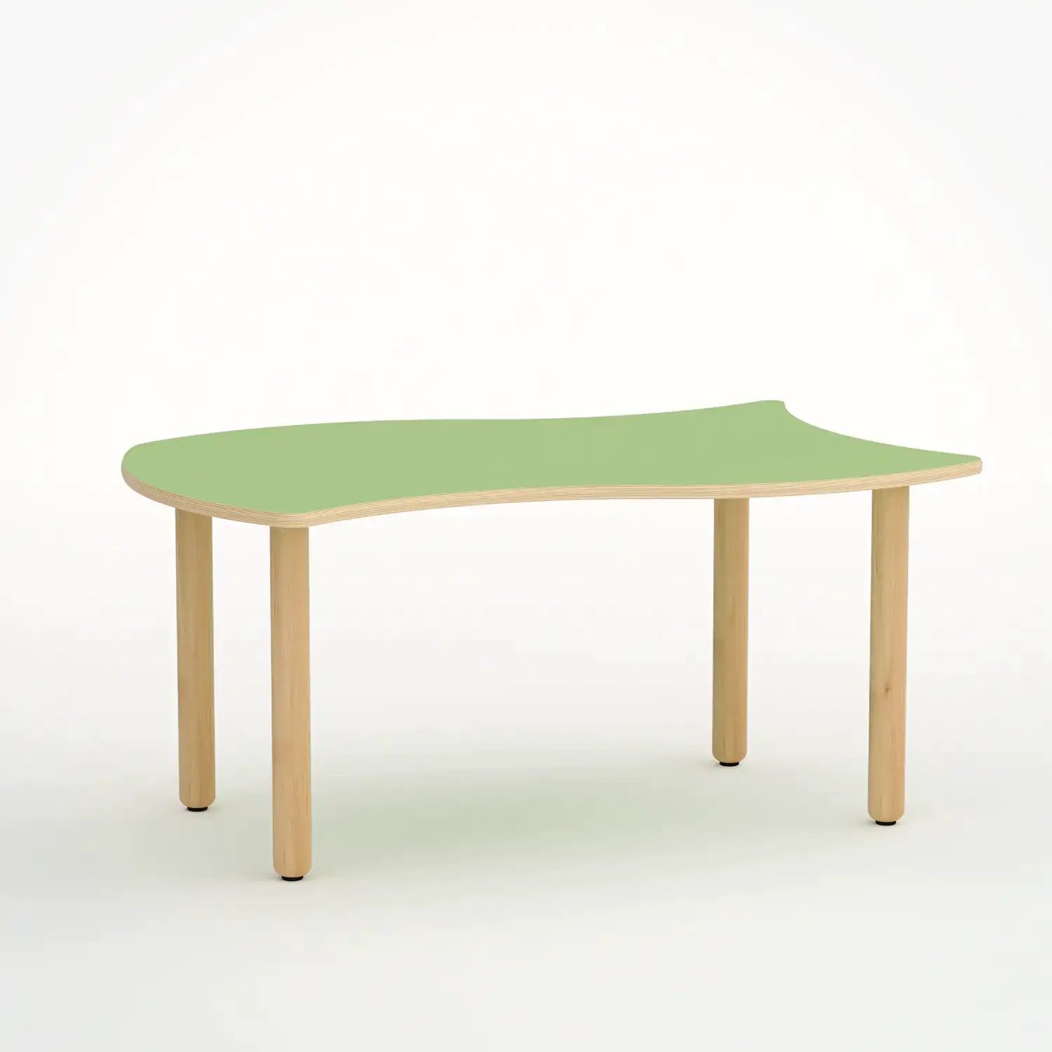 Tavolo Onda Reverso H 46 Cm - Misura 1 - Verde Per Nidi D'infanzia - Conforme CAM - Cattedre e tavoli lavoro