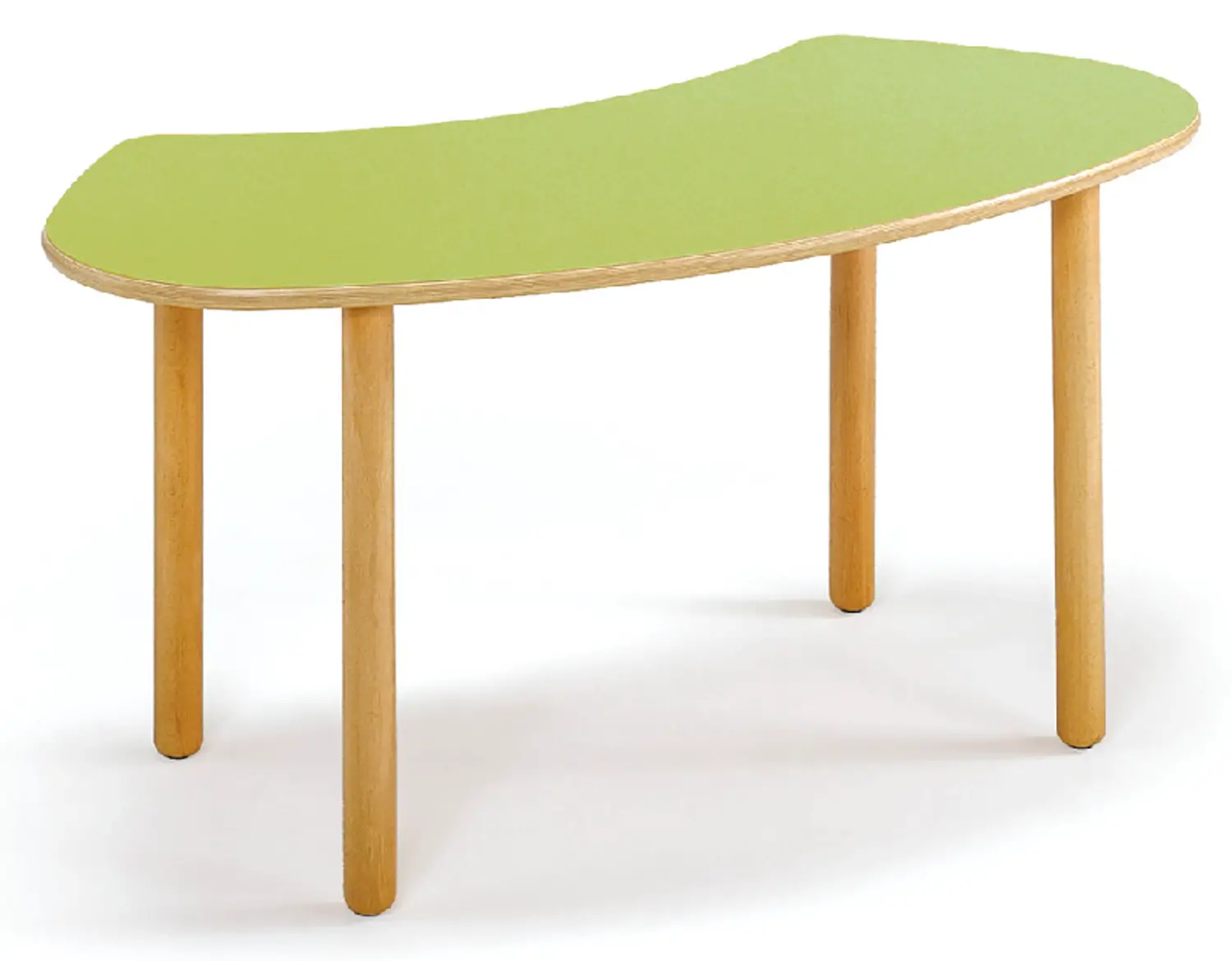 Cattedra Onda Verde – Piano in Betulla, 153 x 70 cm, Altezza 76 cm – Misura 6 - Tavoli e Cattedre