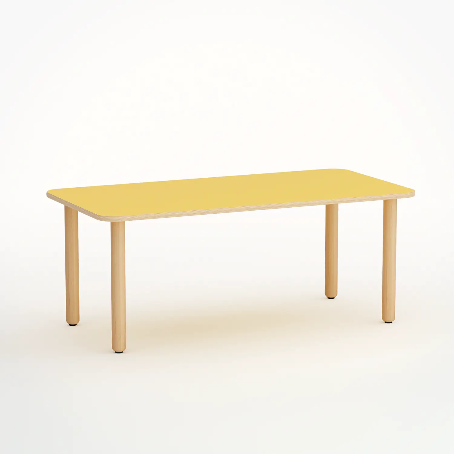 Tavolo Forma Rettangolare H 55 Cm - Misura 3 - Giallo Per Scuola Primaria - Conforme CAM - Cattedre e tavoli lavoro