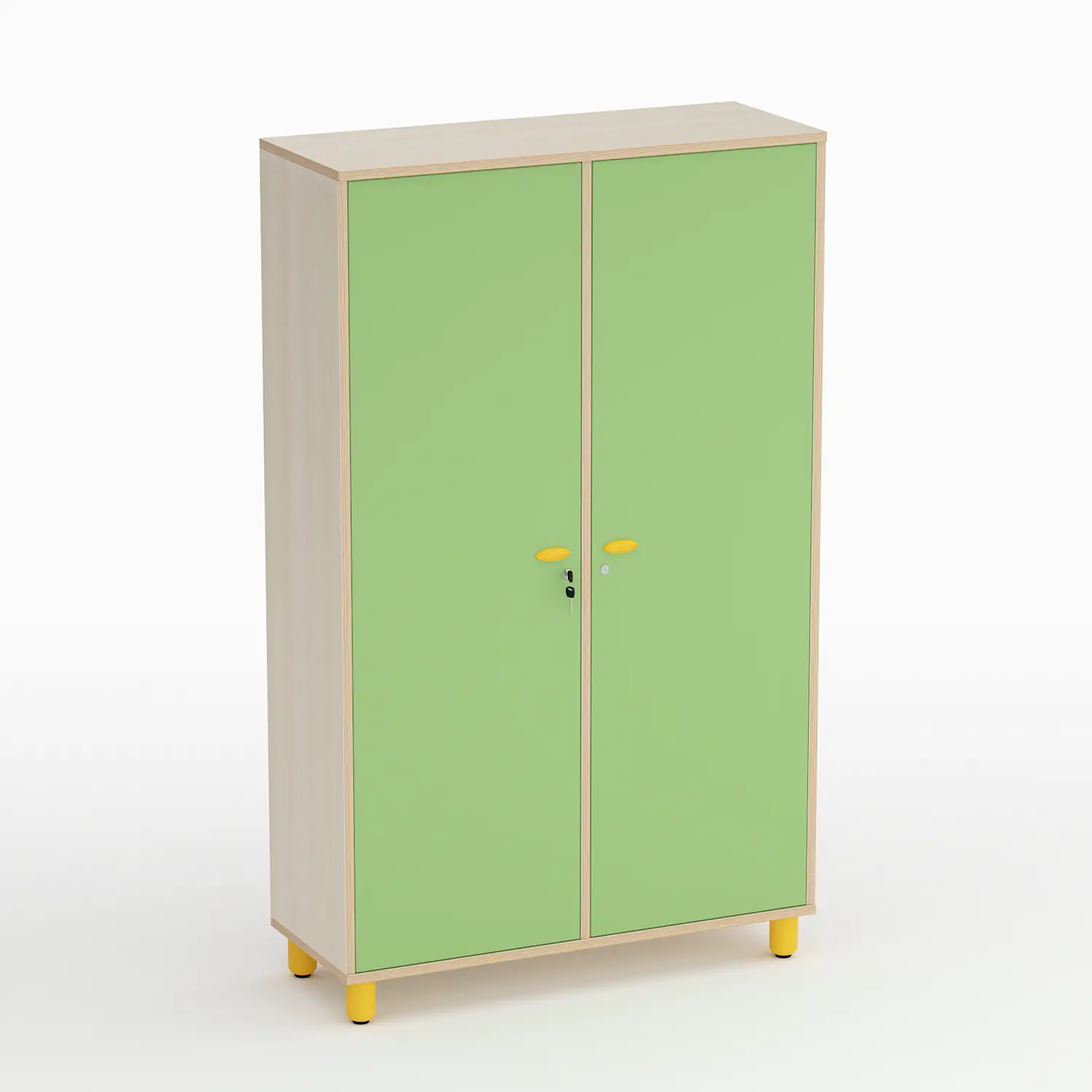 Mobile Scuola Infanzia Onda Appendiabiti Altezza 174 cm. Verde - Conforme CAM - Arredo Nido e Infanzia