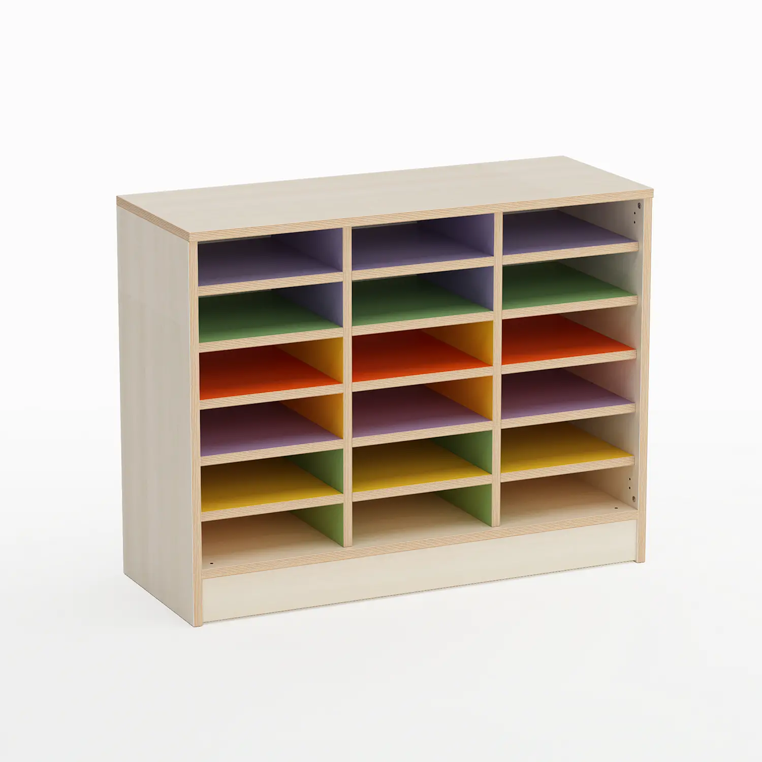 Mobile Scuola Infanzia Forma a 18 Caselle Altezza 75 cm. - Conforme CAM - Arredo Nido e Infanzia