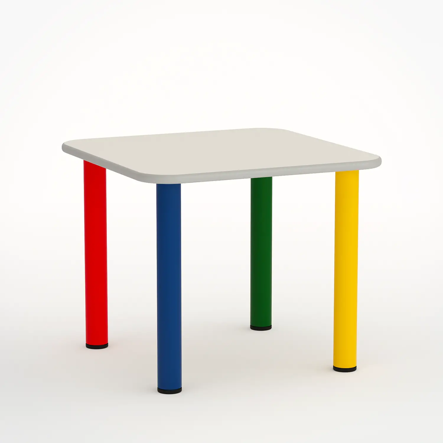 Tavolo Scuola Infanzia Color Quadrato Misura 2 Gambe 4 Colori - Tavoli e Cattedre