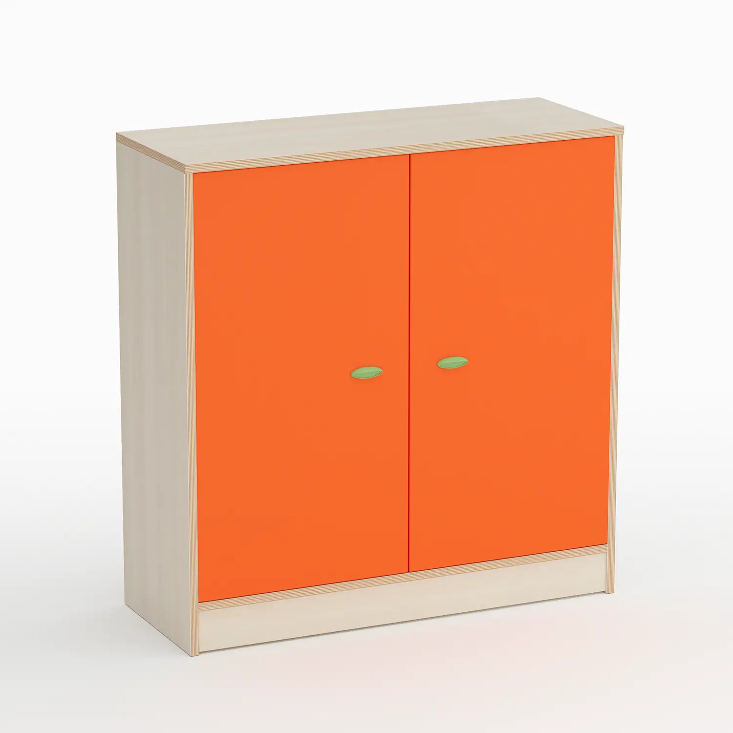 Mobile Scuola Infanzia Forma con 2 Ante Altezza 110 cm. Arancio - Conforme CAM - Arredo Nido e Infanzia