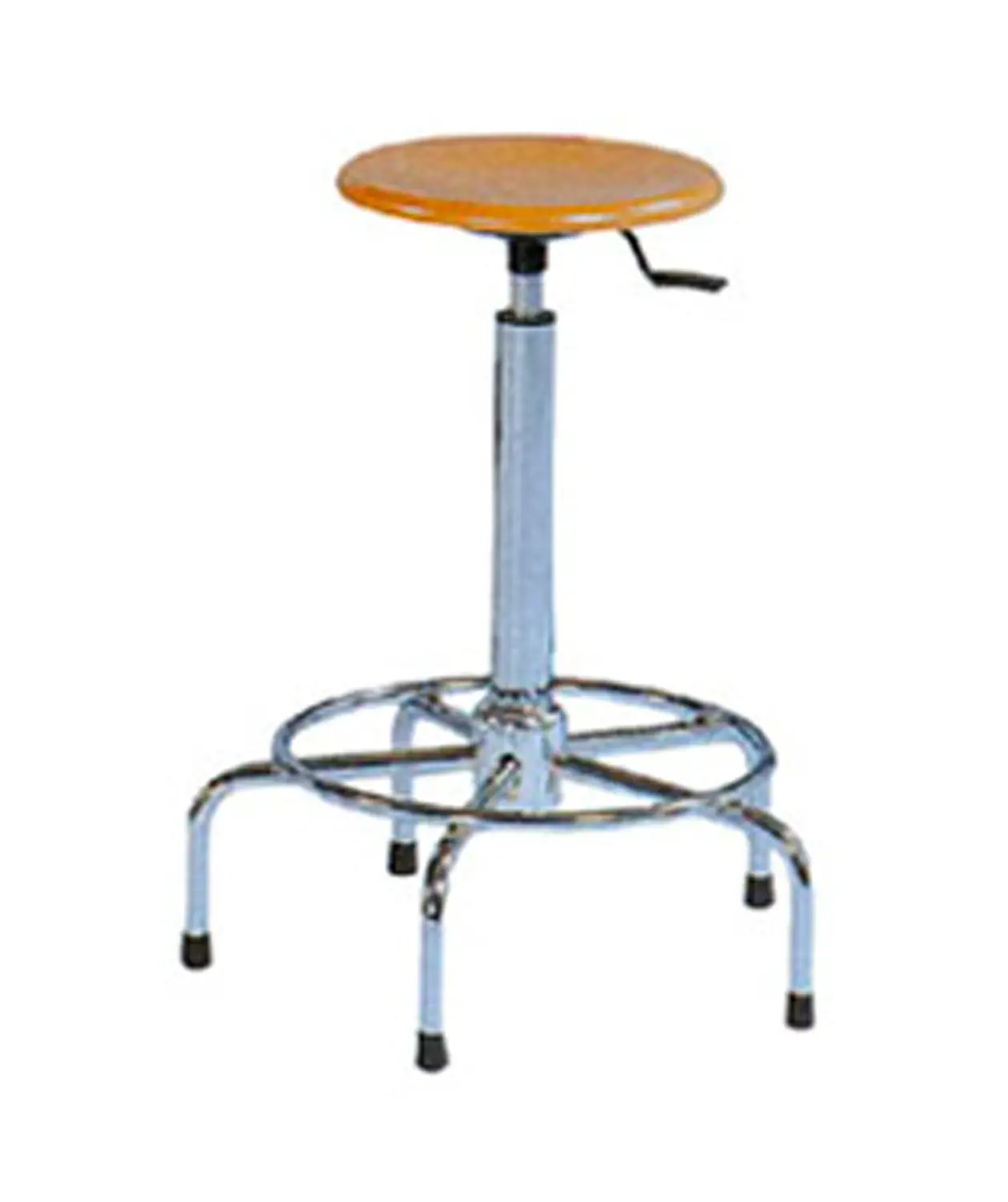 Sgabello Regolabile con Schienale in Legno – Altezza da 69 a 82 cm - Arredo scuola dell'obbligo