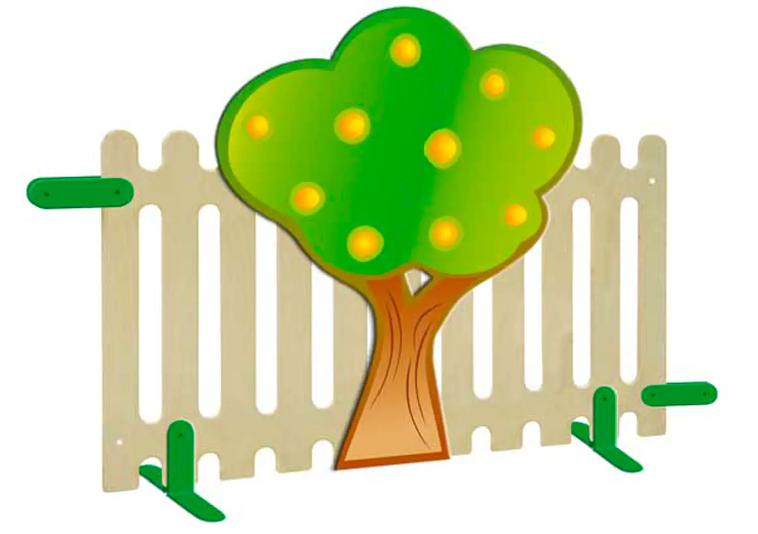 Divisorio per Asilo Nido e Scuola dell’Infanzia Staccionata con Decoro Albero – 150 cm - Divisori e staccionate