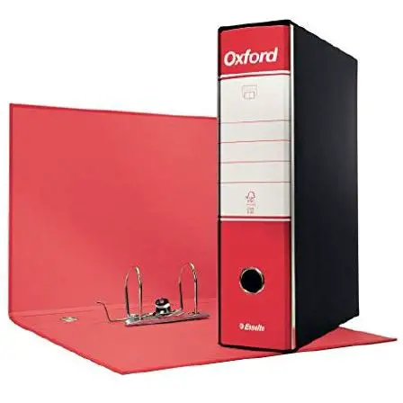 Registratore con Custodia Oxford Rosso - Dorso 8 cm - Formato A4 - Archiviazione
