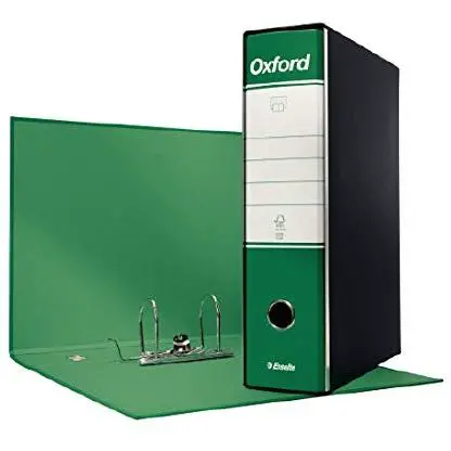 Registratore con Custodia Oxford Verde - Dorso 8 cm - Formato A4 - Archiviazione
