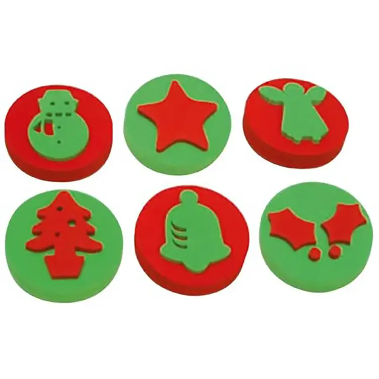 Tampone Palmare Natale per Bambini – Set 6 Timbri Palmari con Cinghia - Rulli, spugne e timbri