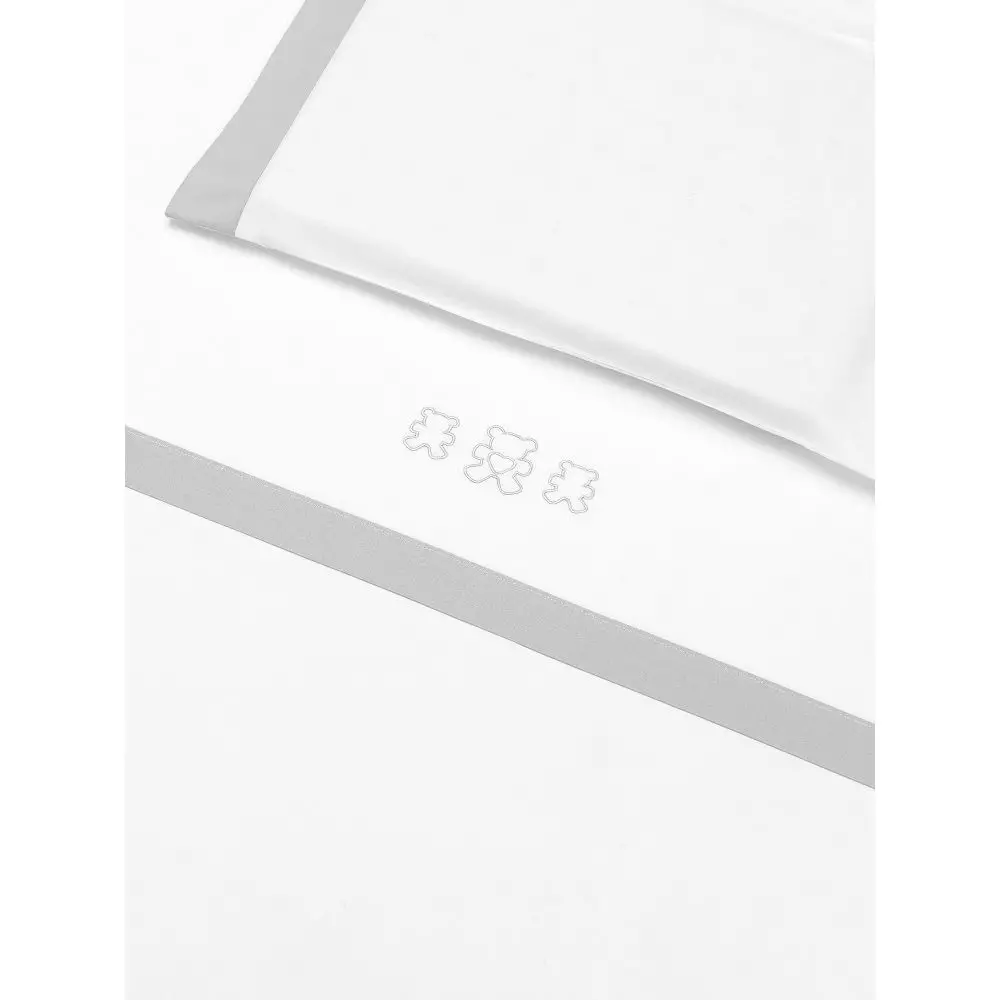 Set Lenzuola Letto 3 Pezzi Bianco Grigio Coll. Molly Erbesi - lenzuolini