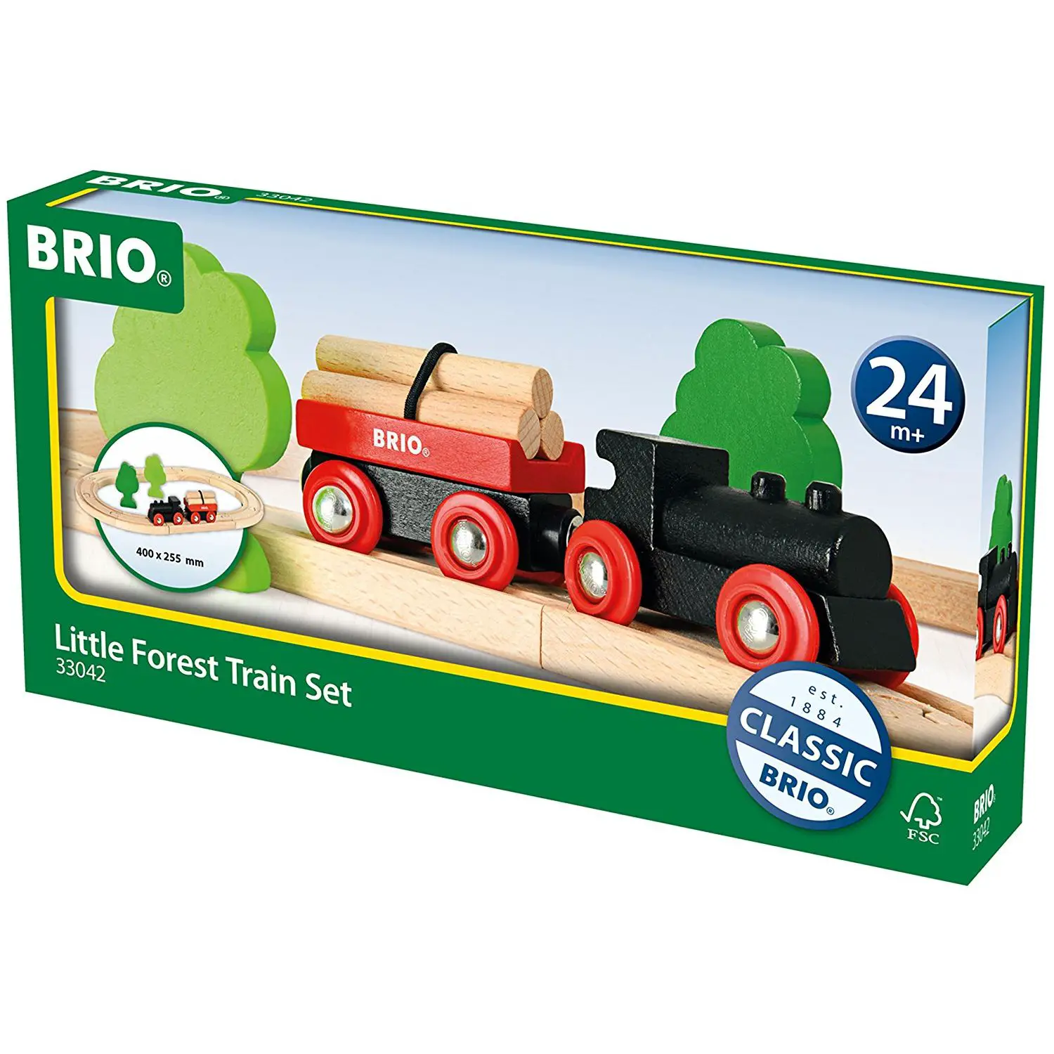 BRIO Piccolo Set Ferrovia della Foresta – Starter Set per Piccoli Avventurieri - Costruzioni in legno