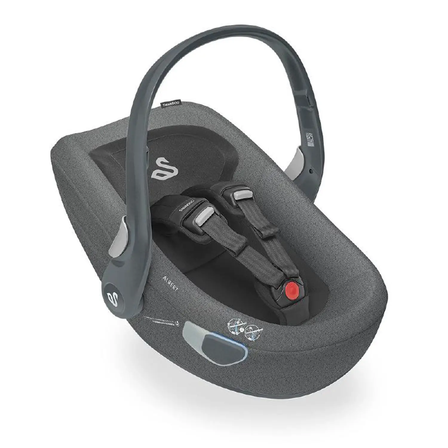 Swandoo Seggiolino Auto Albert I-Size Gray – Sicurezza e Comfort per Neonati - neonati 40-87 cm (0-1 anno)