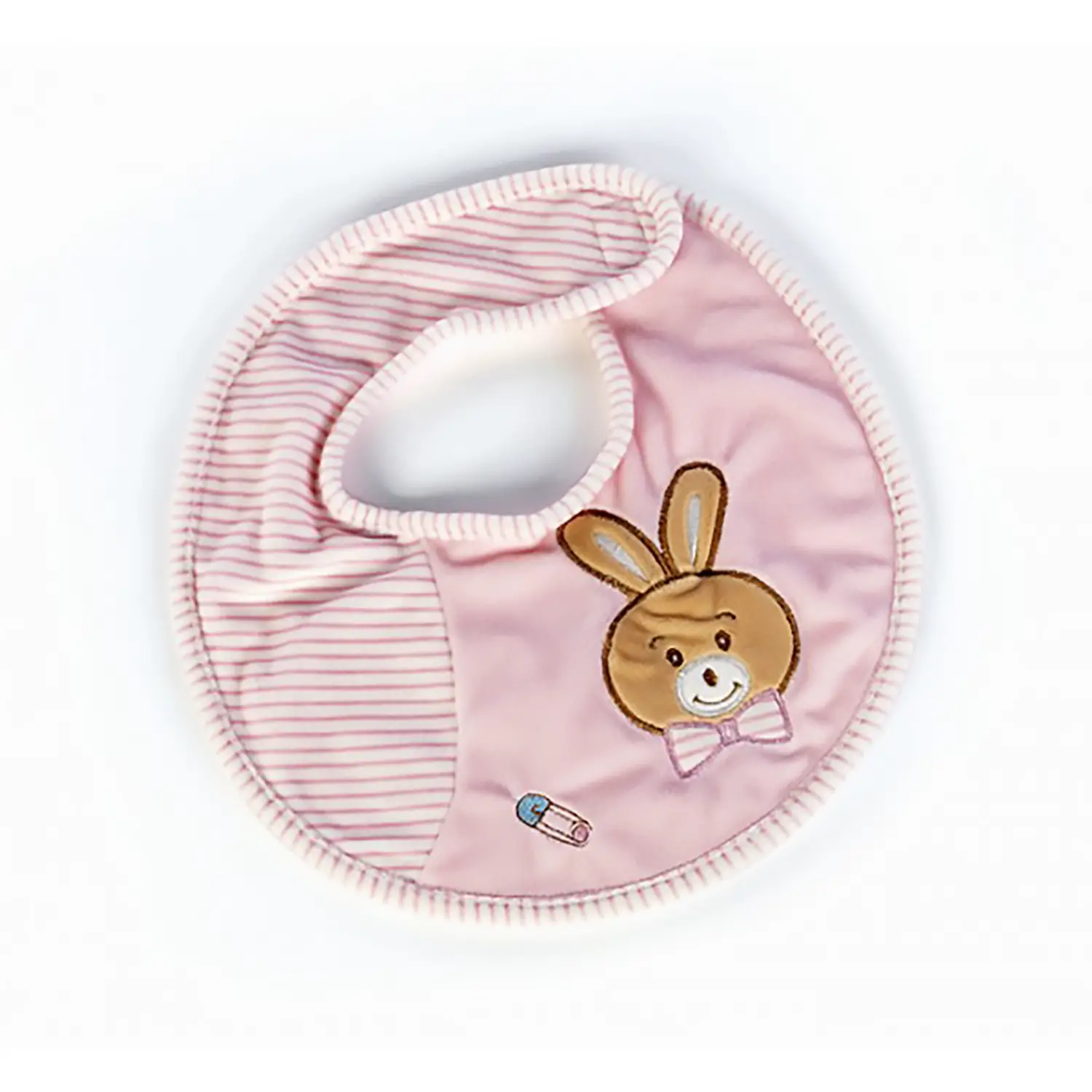 Babycare Coniglietta Bavaglino Rosa 27 cm - Protezione e Dolcezza a Tavola - Primi giochi