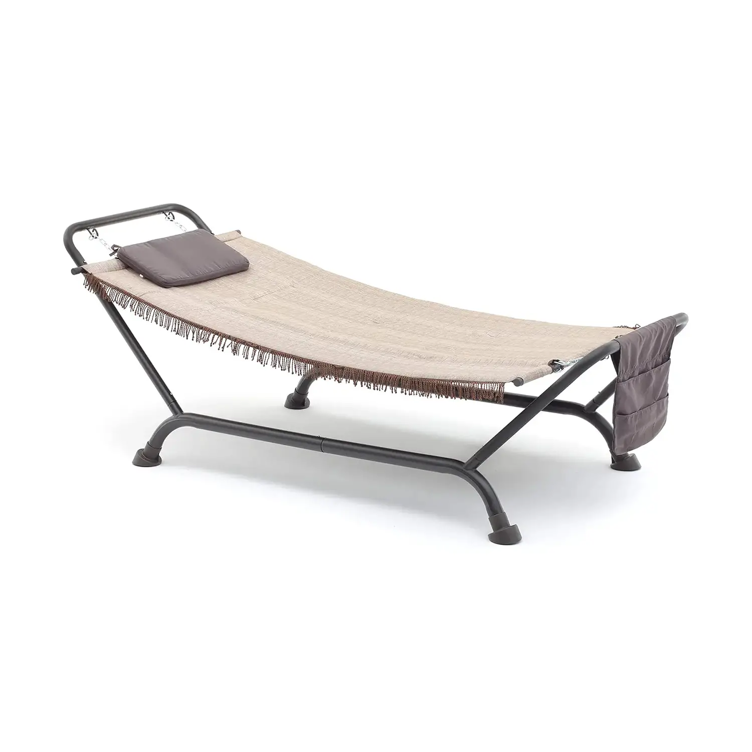 Amaca con Struttura in Ferro Beige – Comfort e Relax da Esterno - amache e dondoli