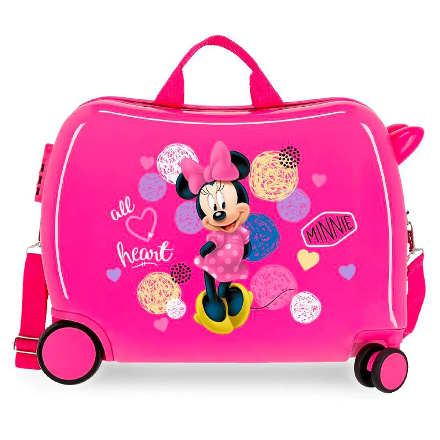 Minnie Heart Trolley da Viaggio Cavalcabile Abs 4 Ruote - valige e borse da viaggio