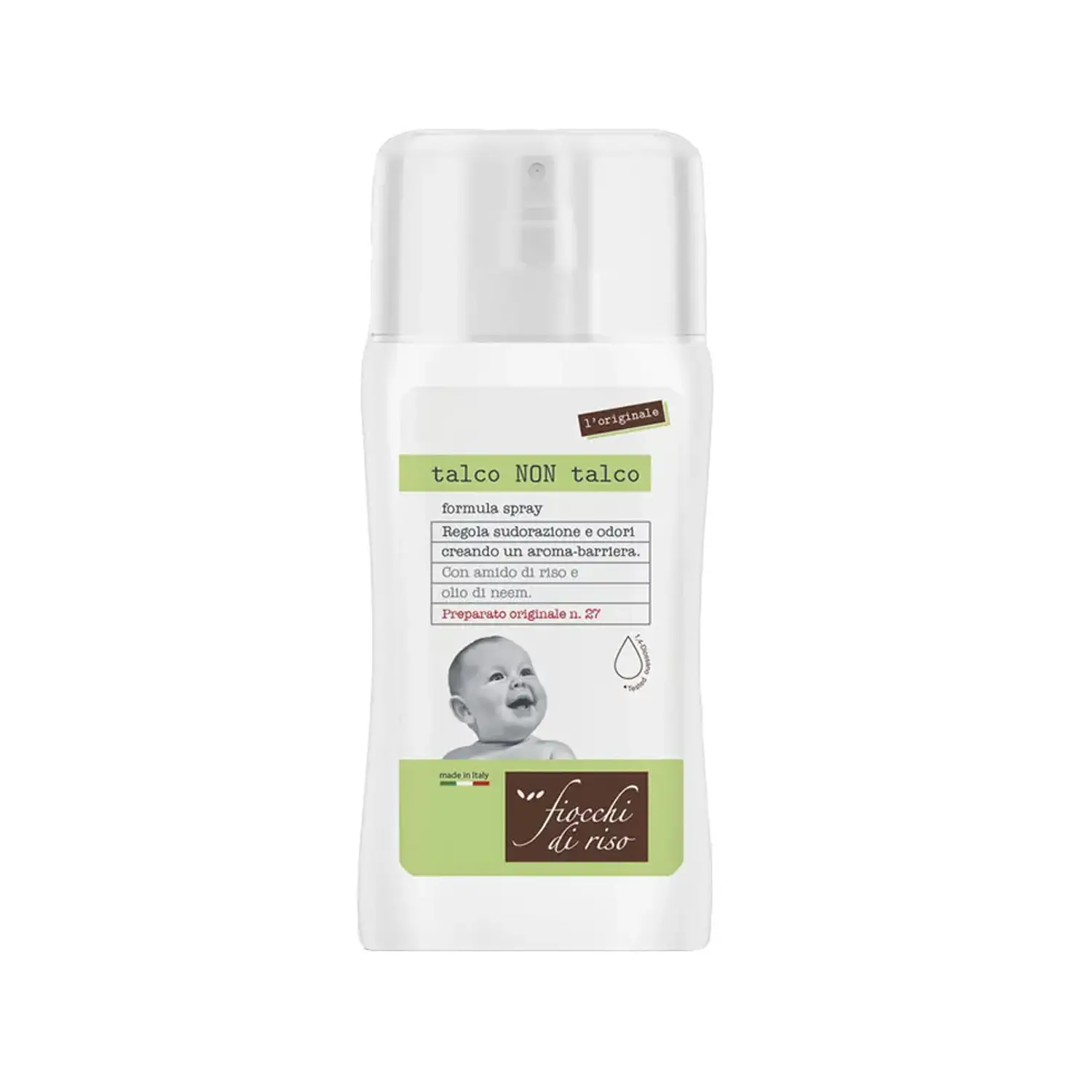 Fiocchi di Riso Talco Non Talco Spray 100 ml – Pelle Fresca e Protetta - cosmesi e igiene