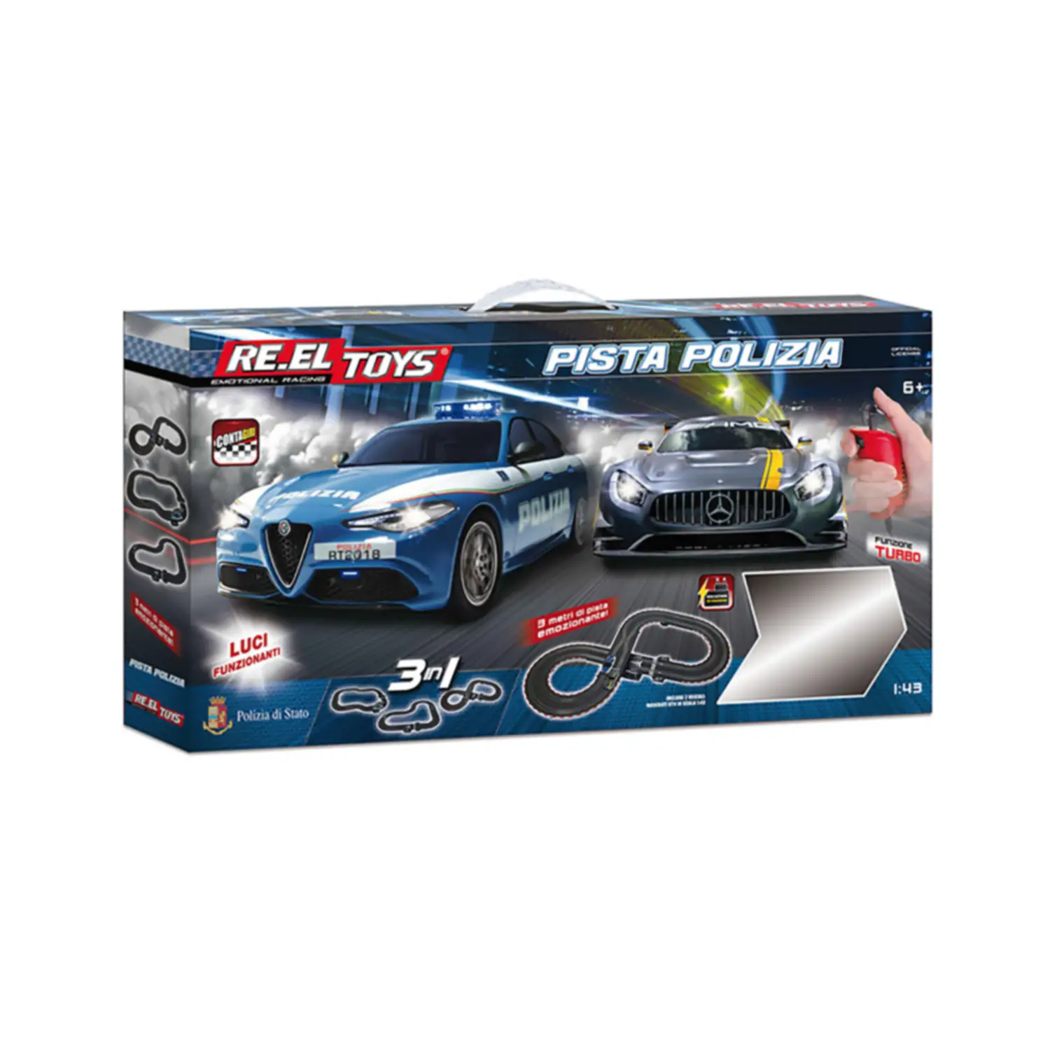 Pista Elettrica Alfa Polizia – Scala 1:43 - Veicoli, garage e piste