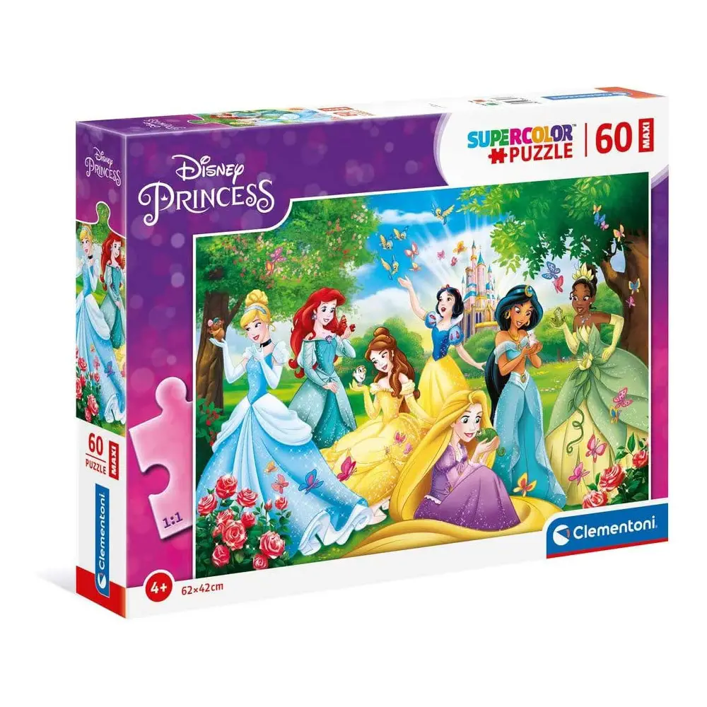 Puzzle 60 Pezzi Maxi Princess – Puzzle Bambini dai 4 Anni – Clementoni Supercolor - Puzzle in cartone