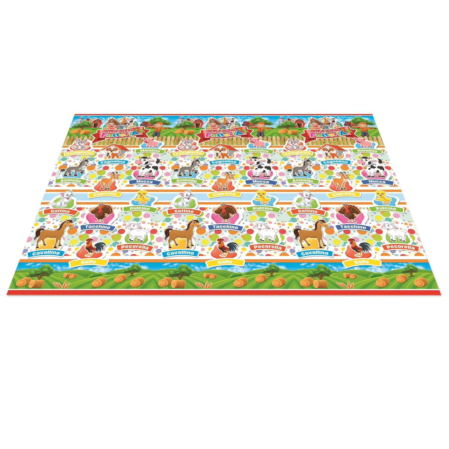 Tappeto Maxi Amici Fattoria - Cm 200x150 - Tappeti per il gioco