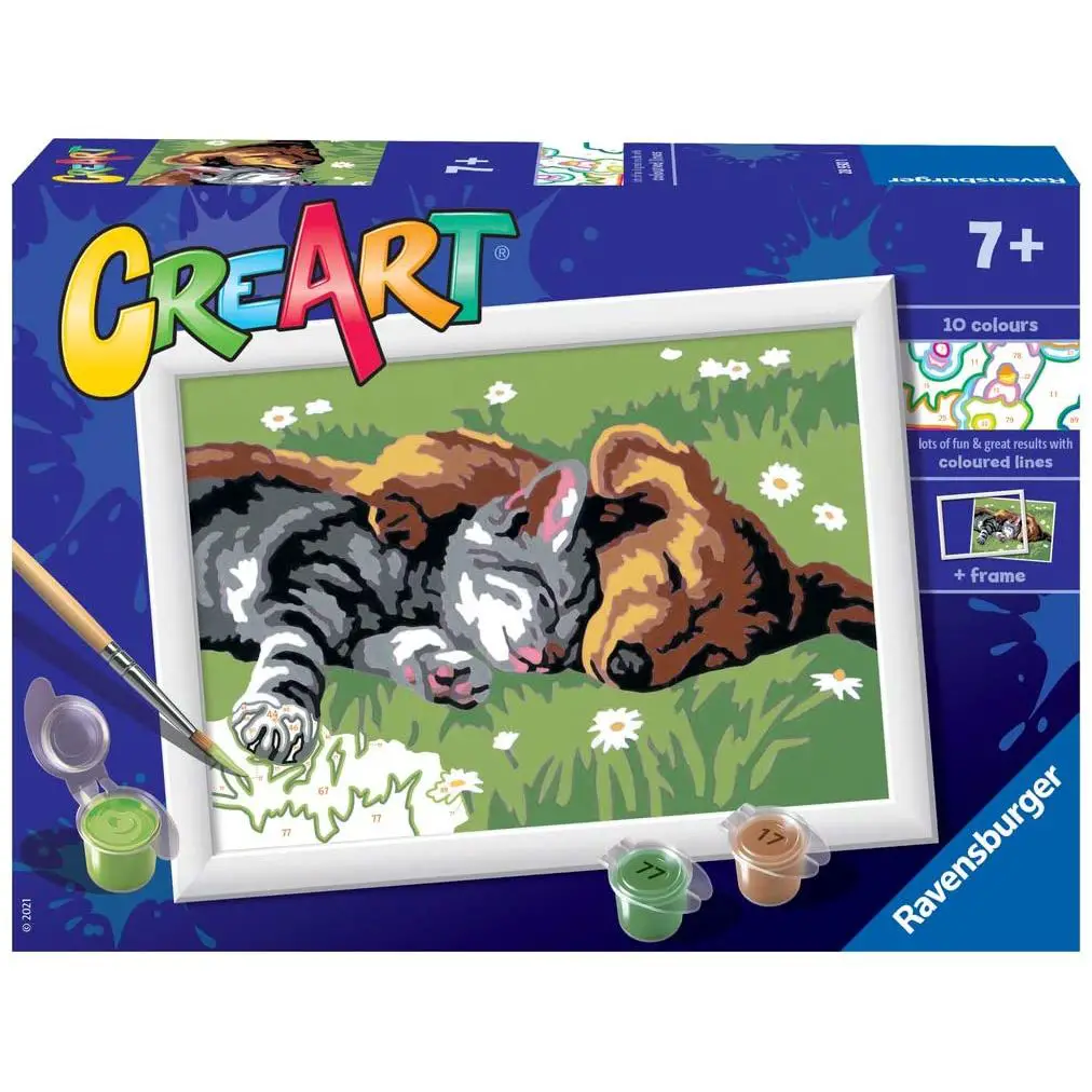Creart Cane e Gatto - Gioco Creativo da Dipingere per Bambini - creatività