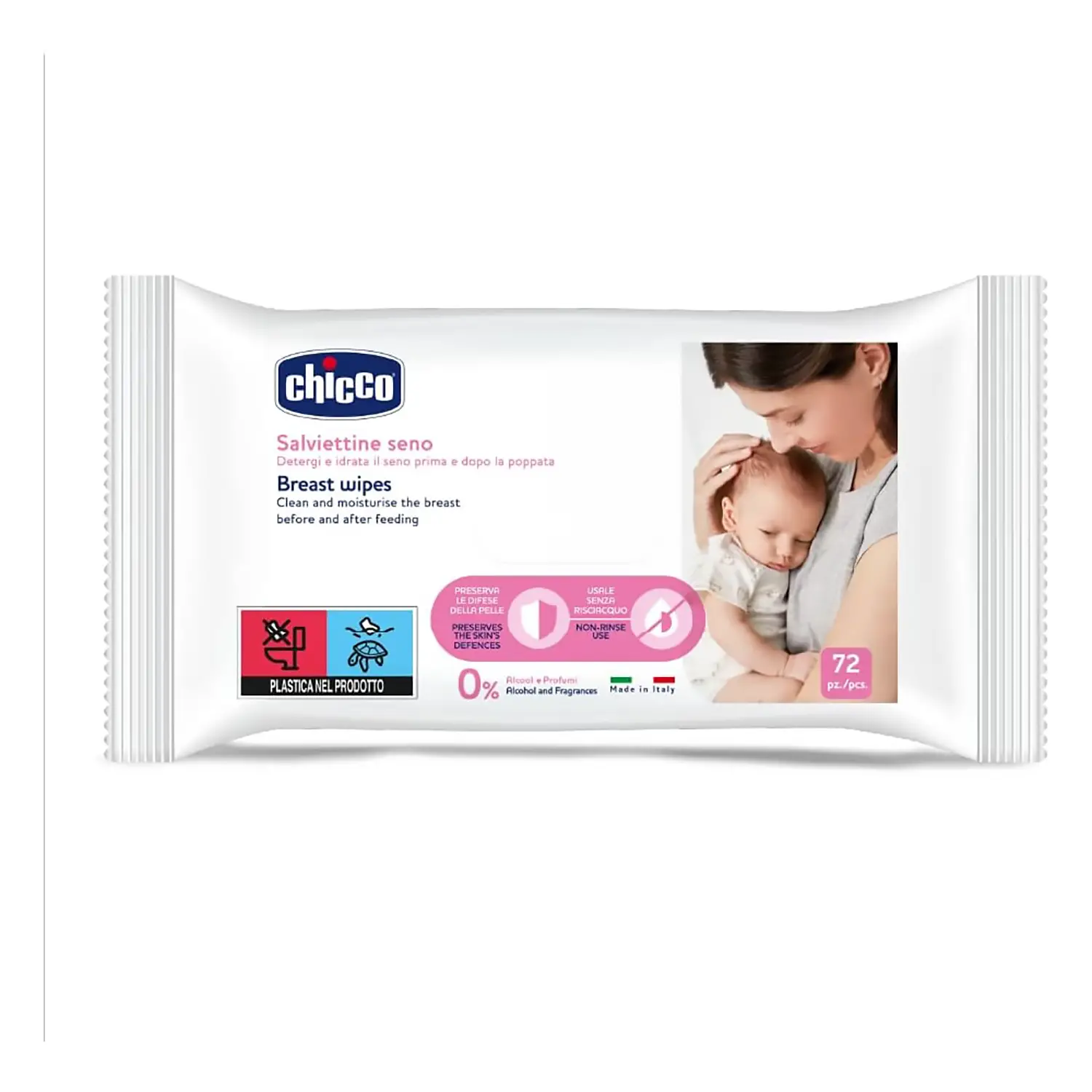 Salviette Detergenti Seno Chicco - Confezione 72 Pz - igiene