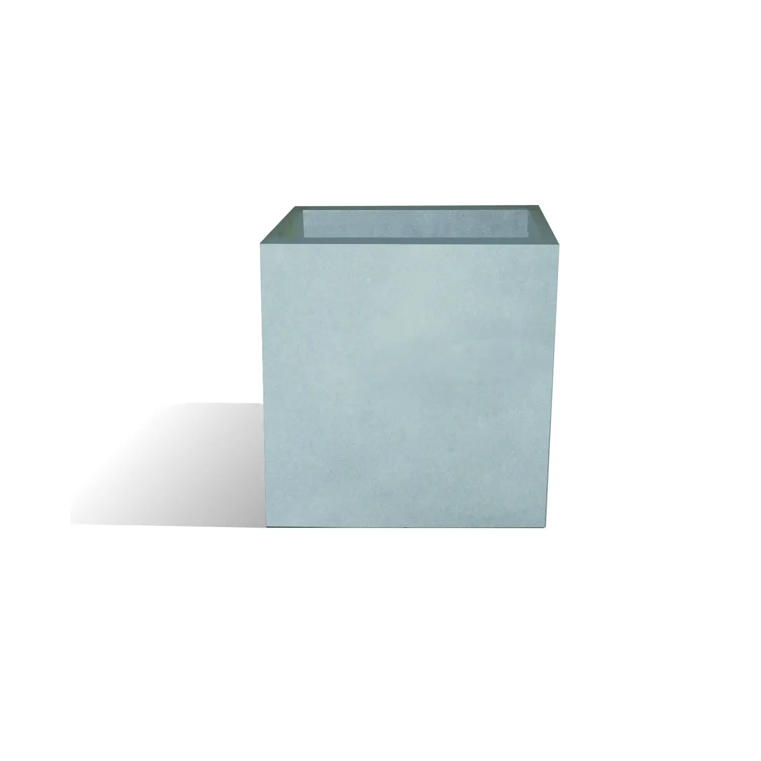 Vaso Quadrato Liscio 40x40 H.40 Grigio Chiaro - Stile Moderno per Giardino e Casa - vasi