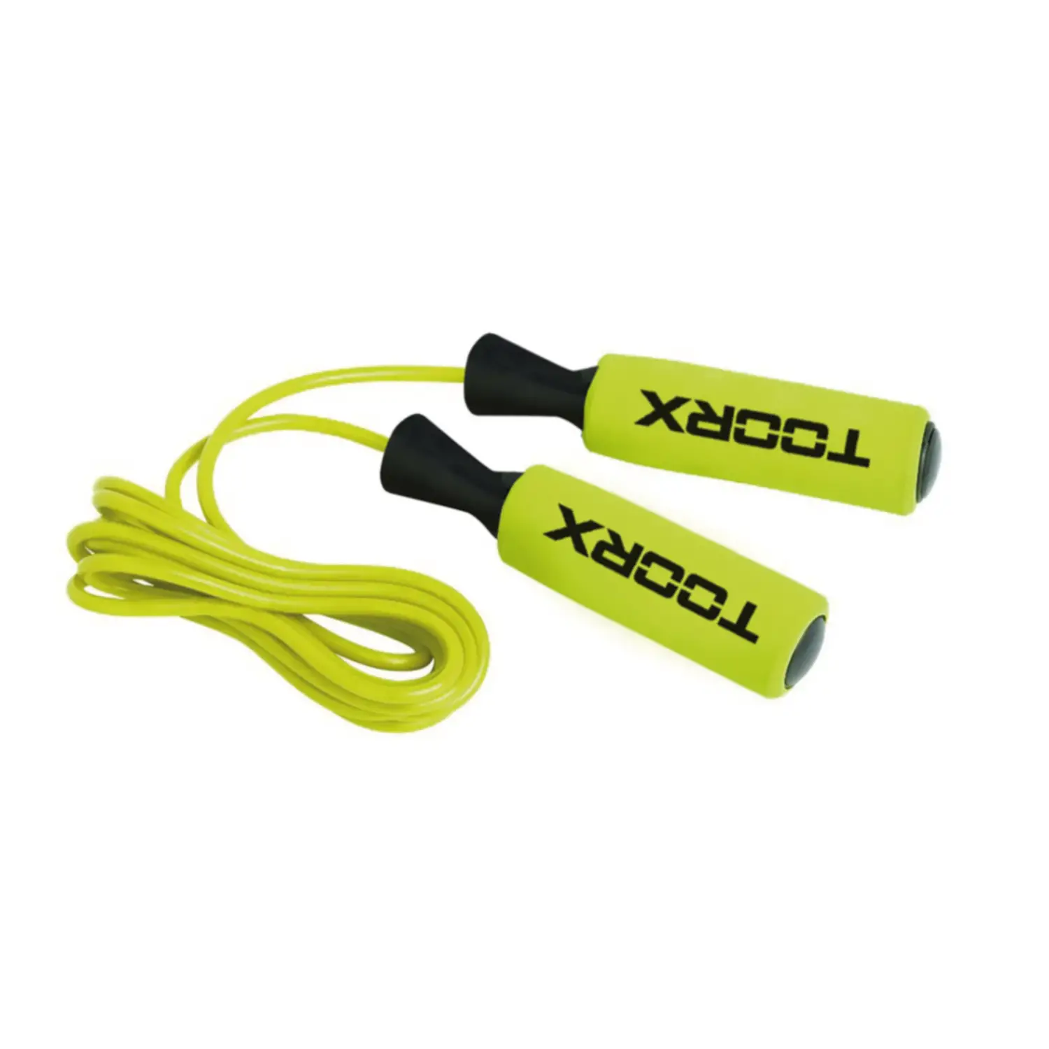 Corda da Salto in Pvc Impugnatura 'Soft Touch' Verde Lime-Nero - elastici e corde per saltare