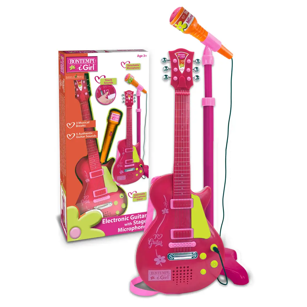 Chitarra Rock con Microfono da Palco iGirl – Divertimento e Musica per Piccoli Rocker - musicali