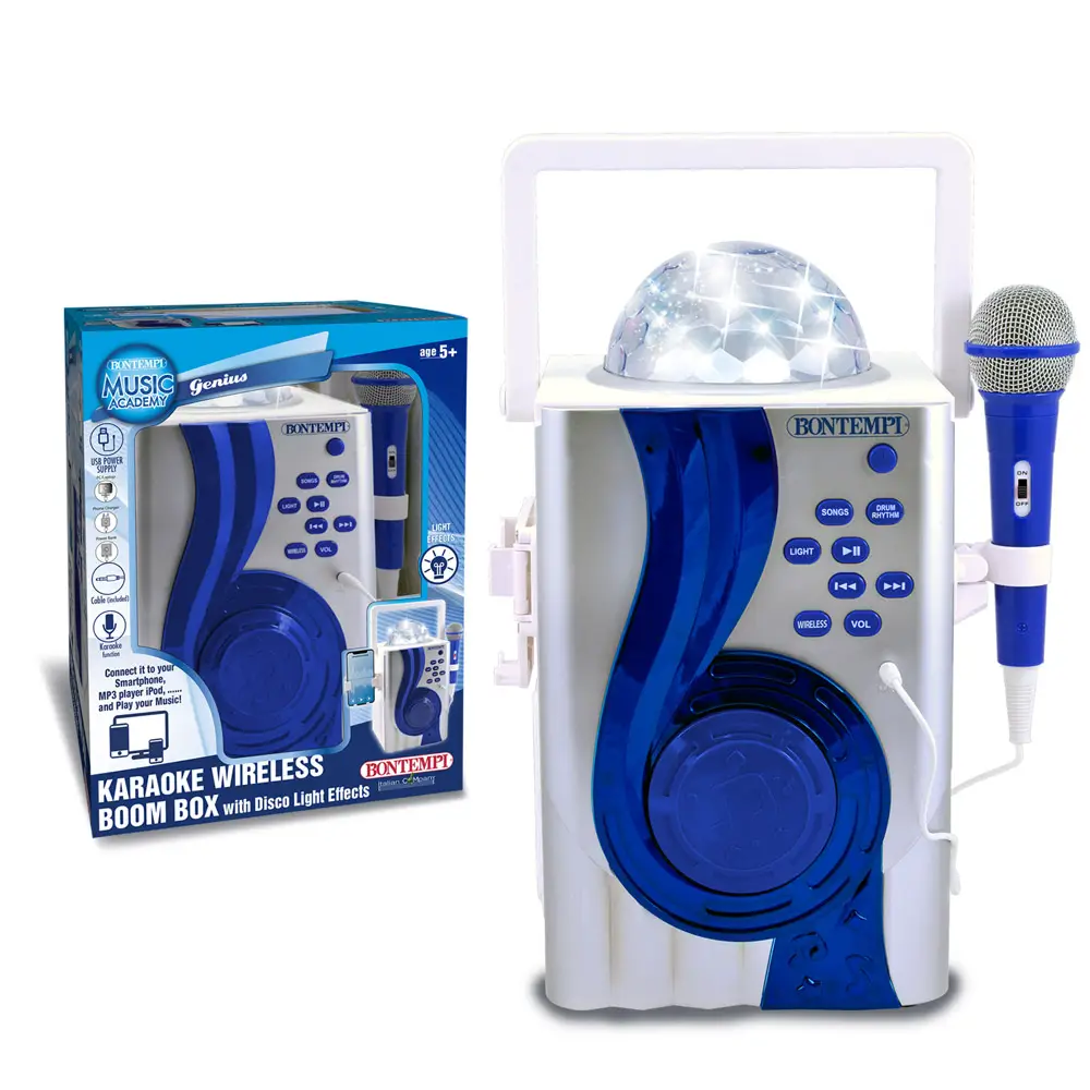 Karaoke Wireless Boom Box con Effetti Disco – Canta, Balla e Brilla come una Star - musicali